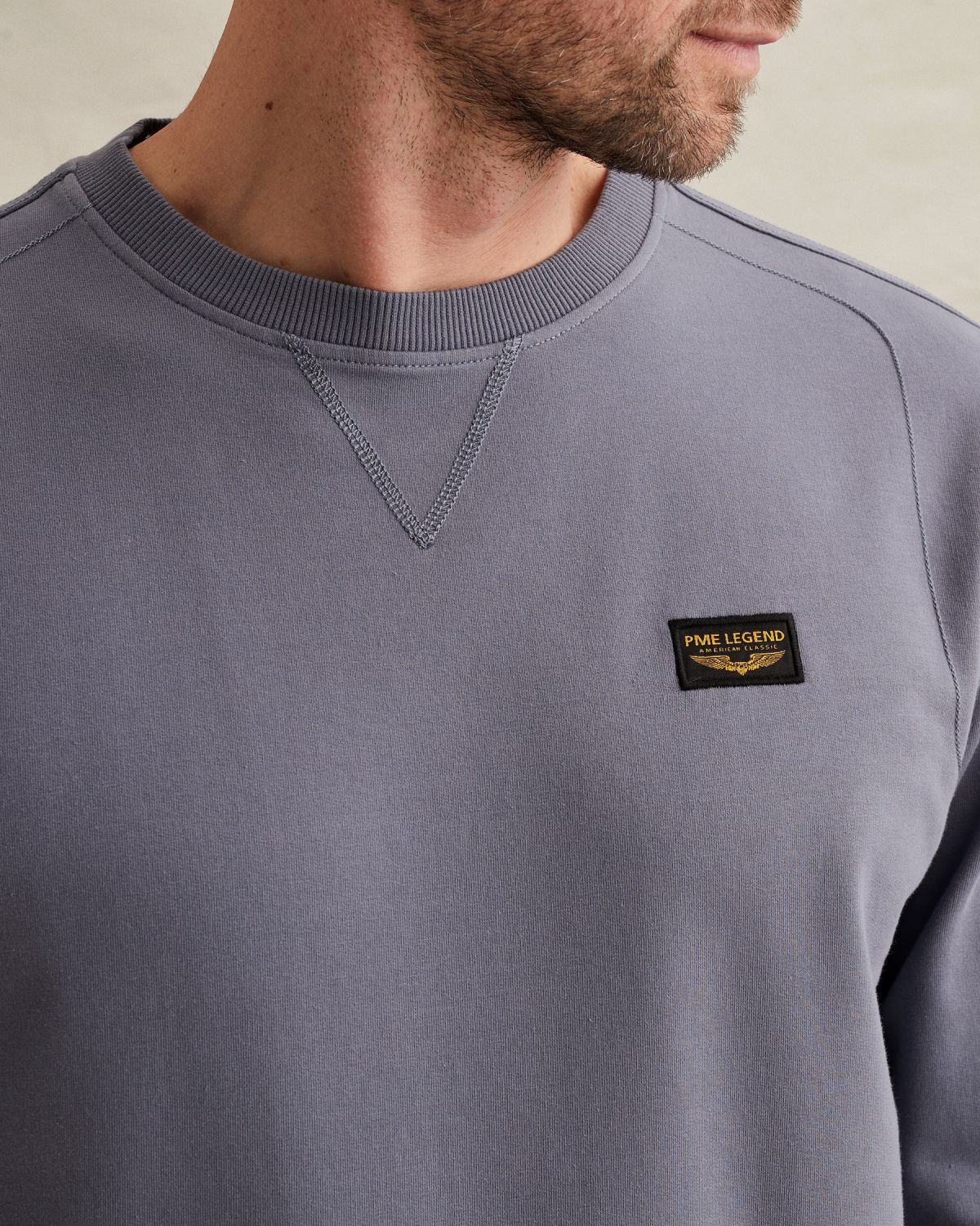 Свитшот PME Legend American Classic серый артикул PLS2602499-5106