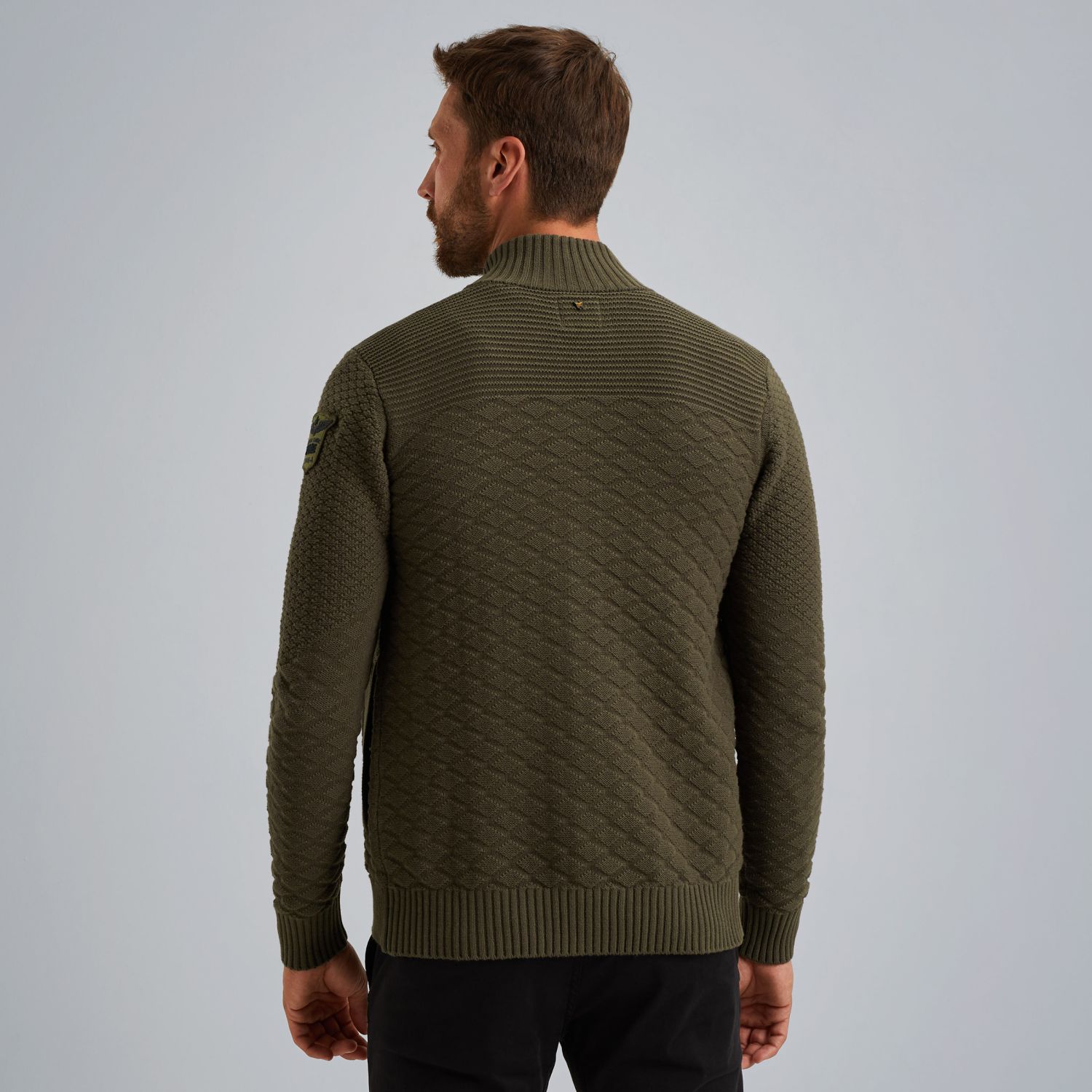 Кардиган PME Legend с молнией зелёный артикул PKC2509367-8039