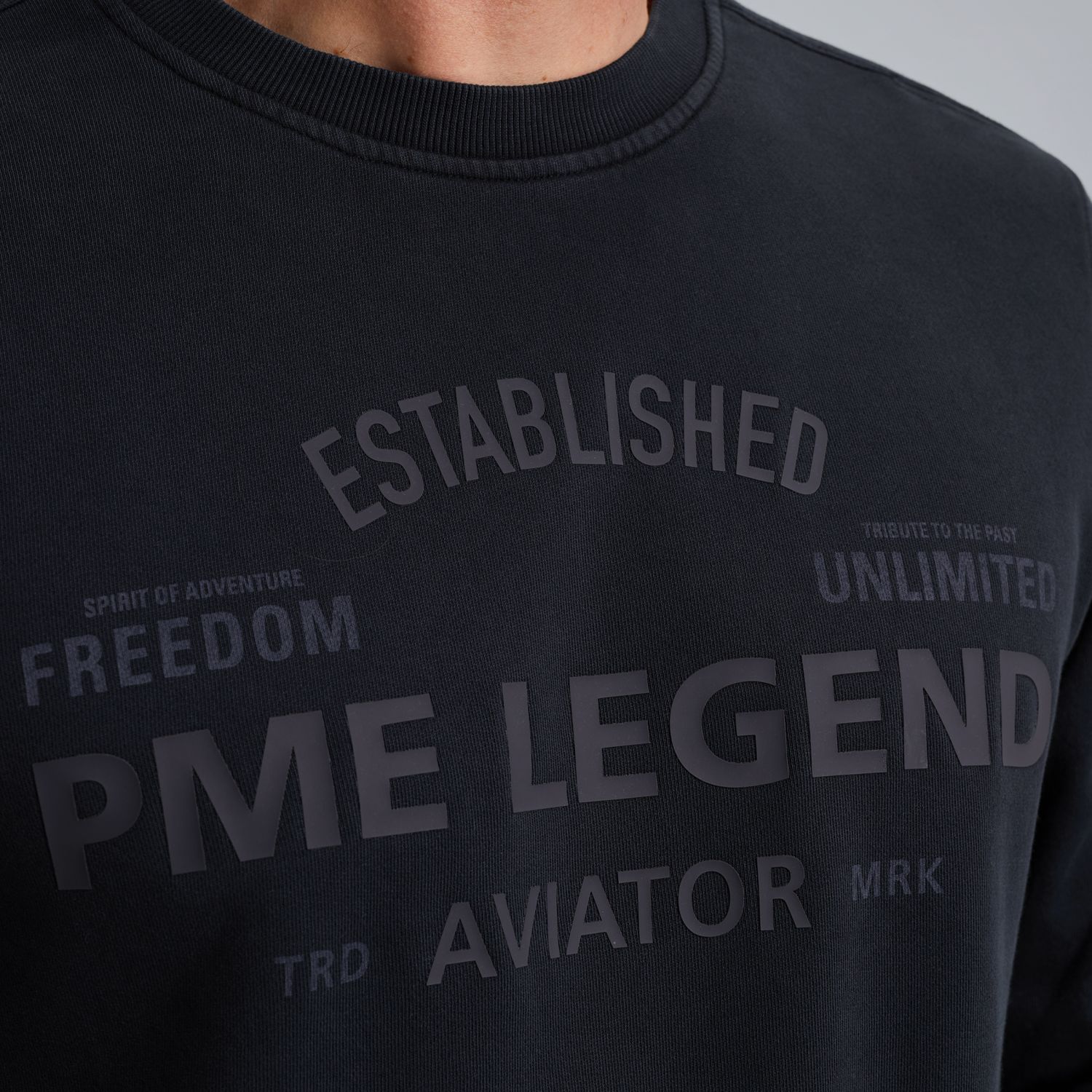 Свитшот PME Legend с принтом синий артикул PSW2508430-5281
