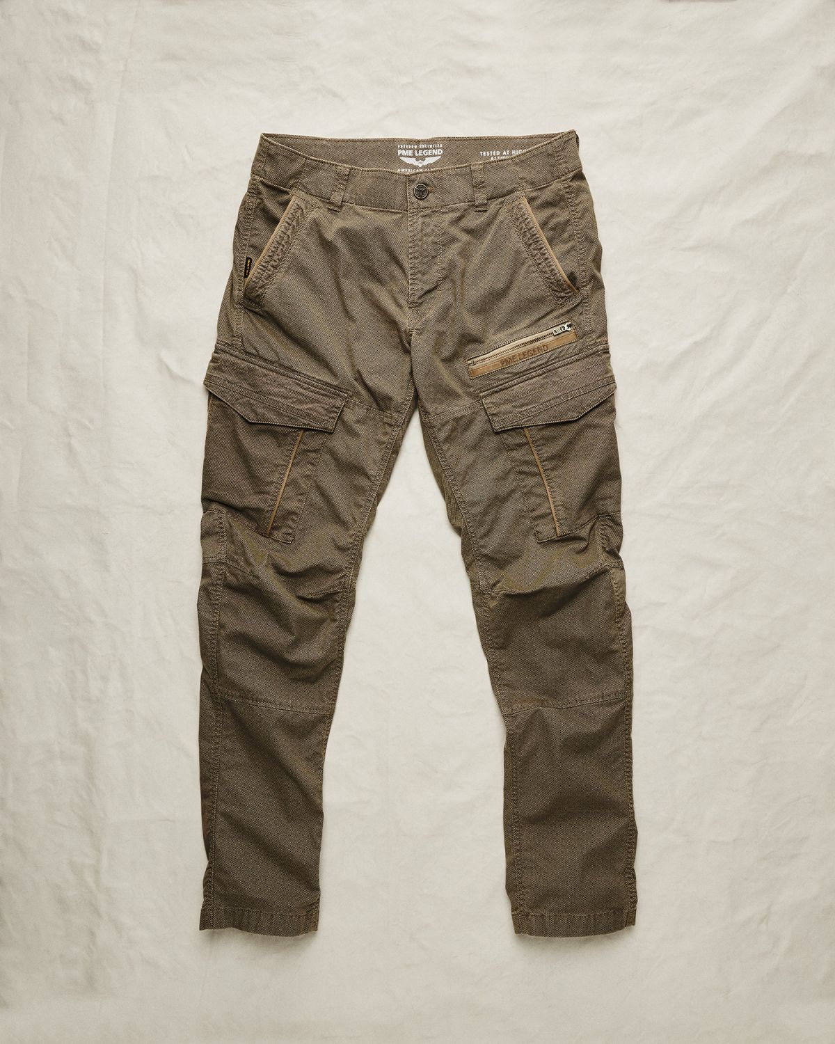 Брюки PME Legend Nordrop карго свободного кроя зелёные артикул PTR2602608-6405