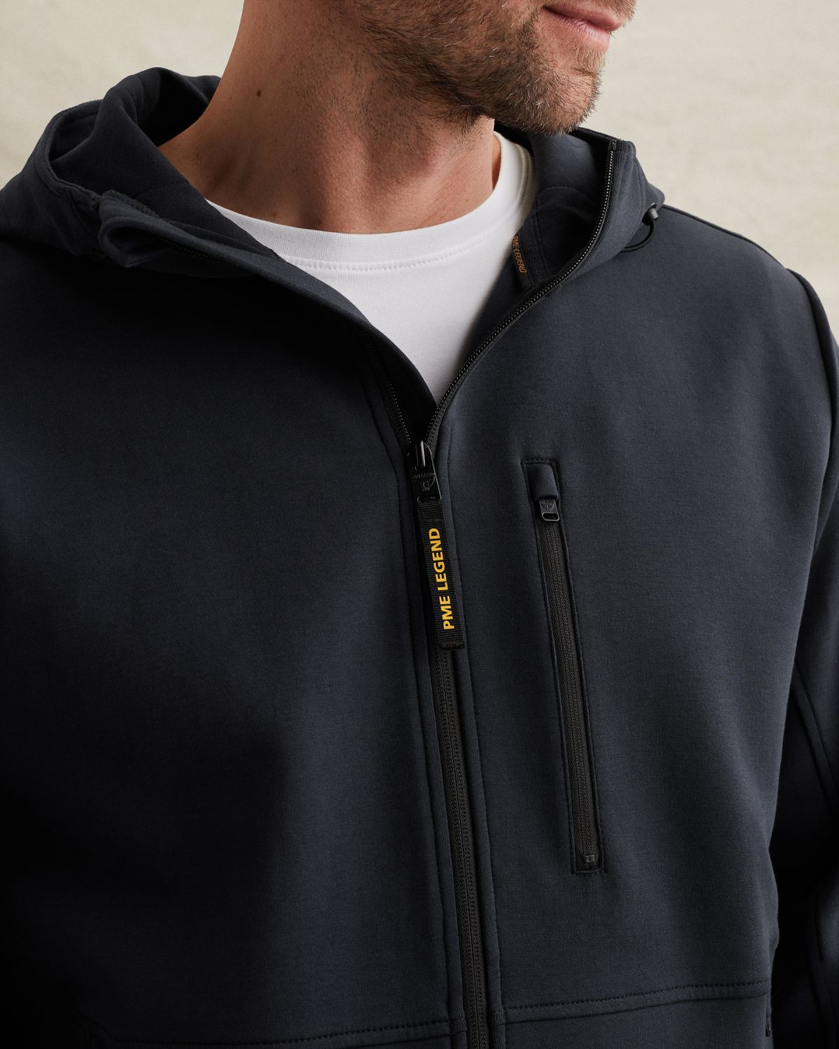 Свитшот PME Legend с капюшоном и нагрудным карманом синий артикул PSW2602474-5281