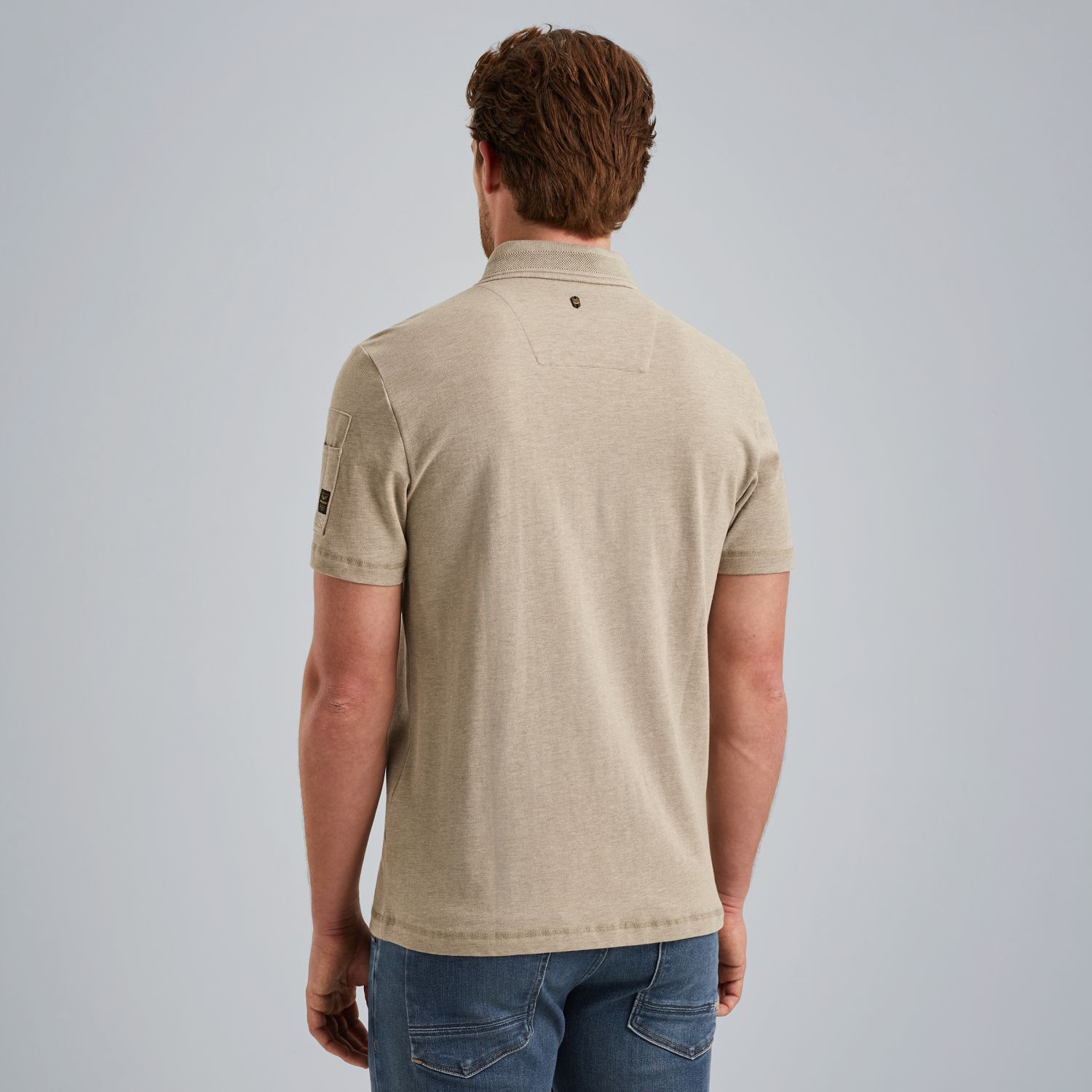 Поло с принтом коричневое артикул PPSS2506889-7144