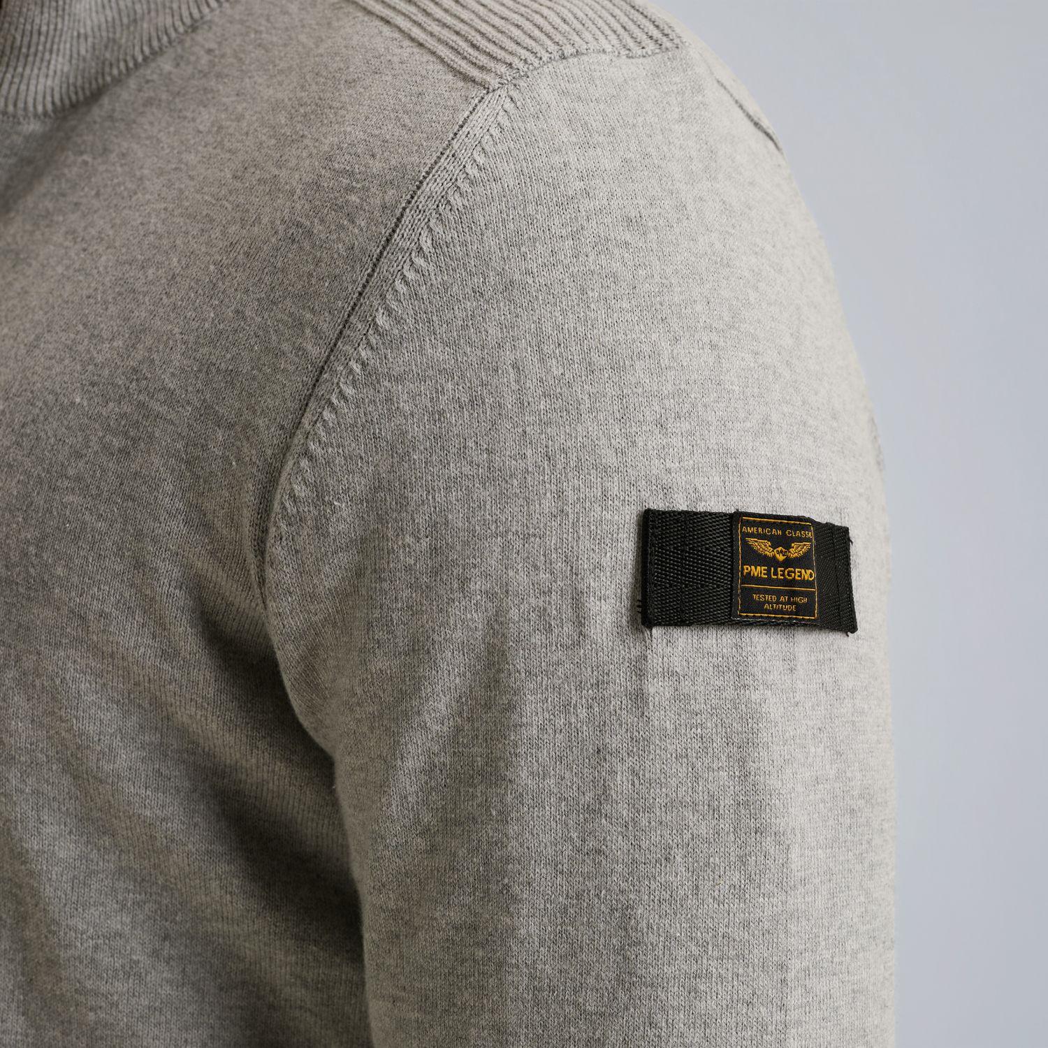 Кардиган PME Legend с молнией серый артикул PKC2508355-921