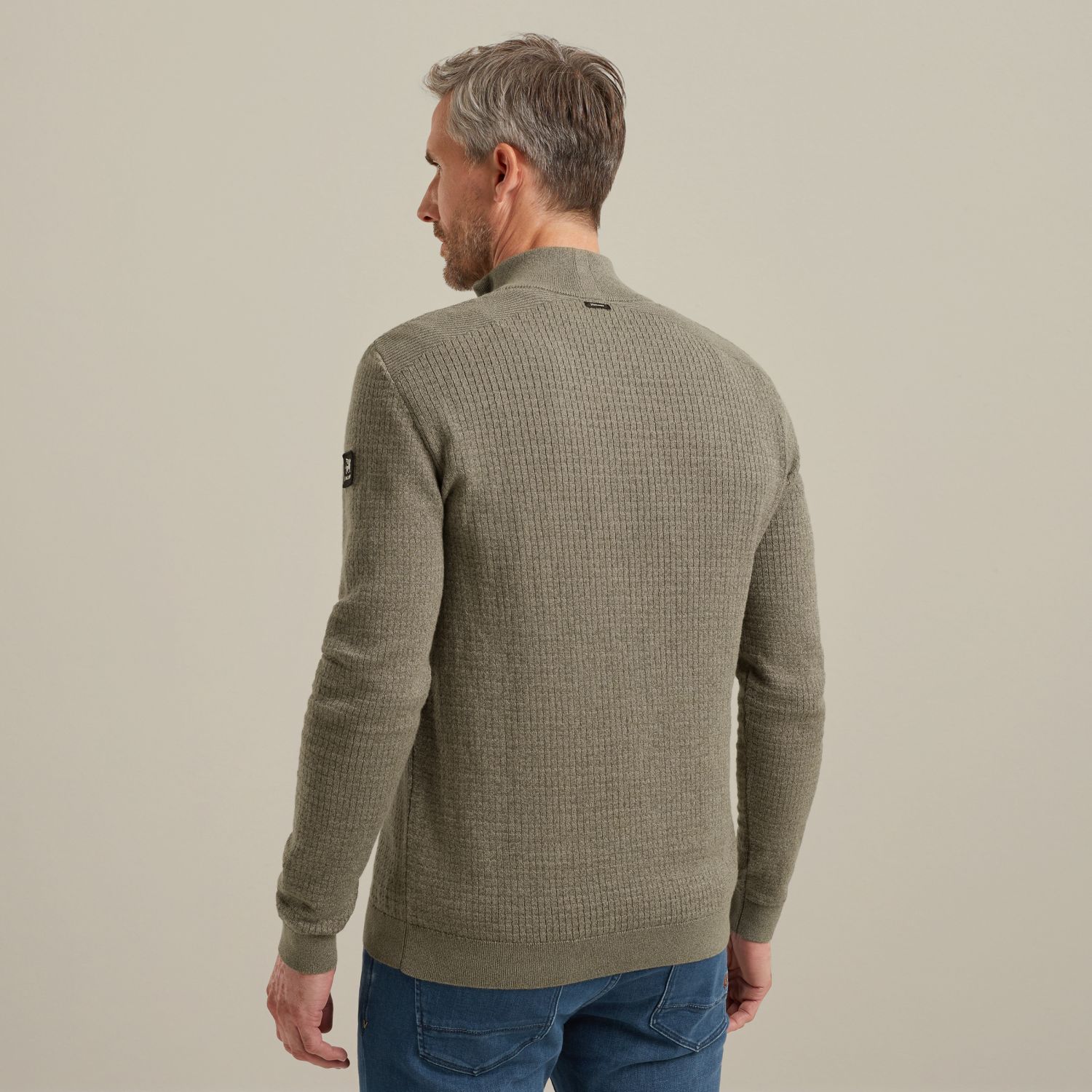 Пуловер Vanguard с эффектом цвета зелёный артикул VKW2508302-6497