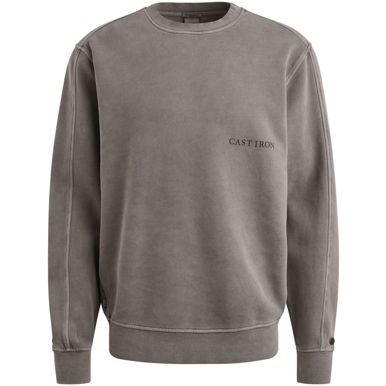 Свитшот Cast-Iron со смещённым логотипом серый артикул CSW2509442-9133