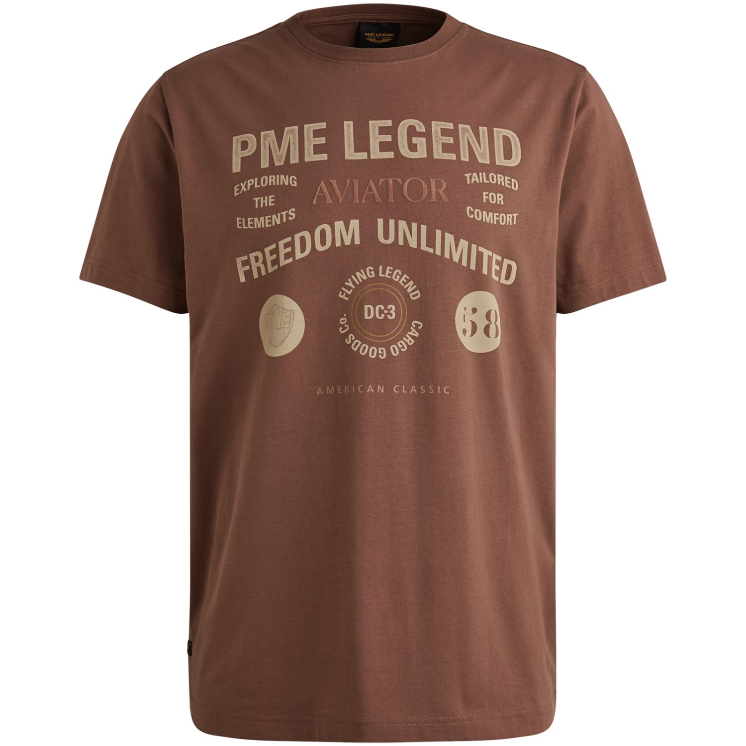 Футболка PME Legend коричневая артикул PTSS2509566-8203