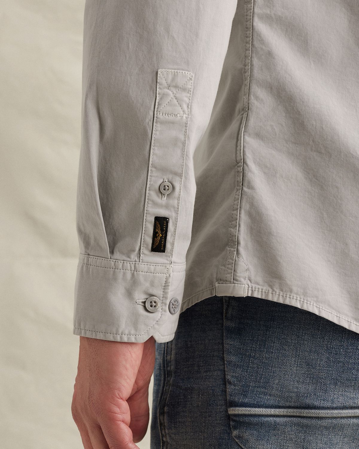 Рубашка PME Legend American Classic с воротником на пуговицах серая артикул PSI650001-5016