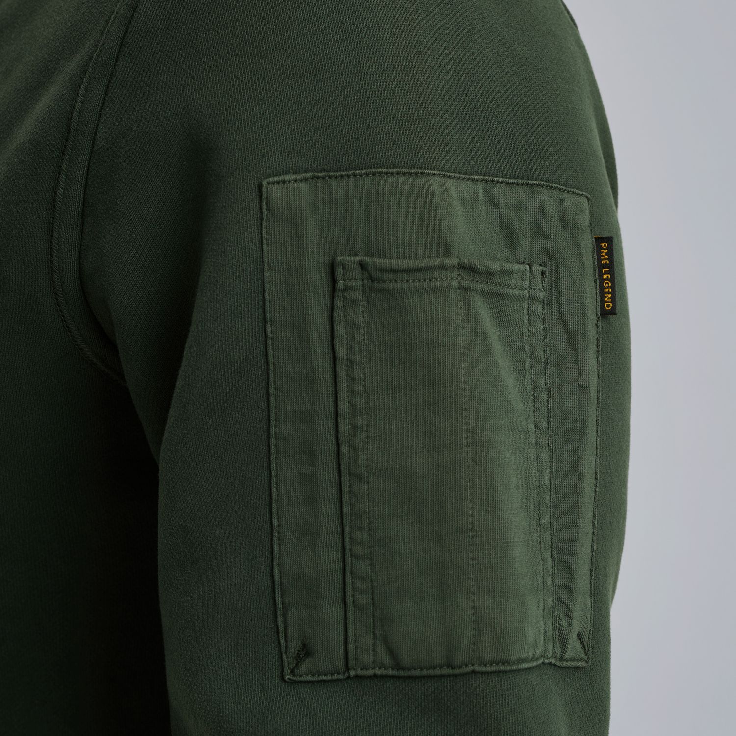 Свитшот PME Legend с принтом зелёный артикул PSW2510473-6027