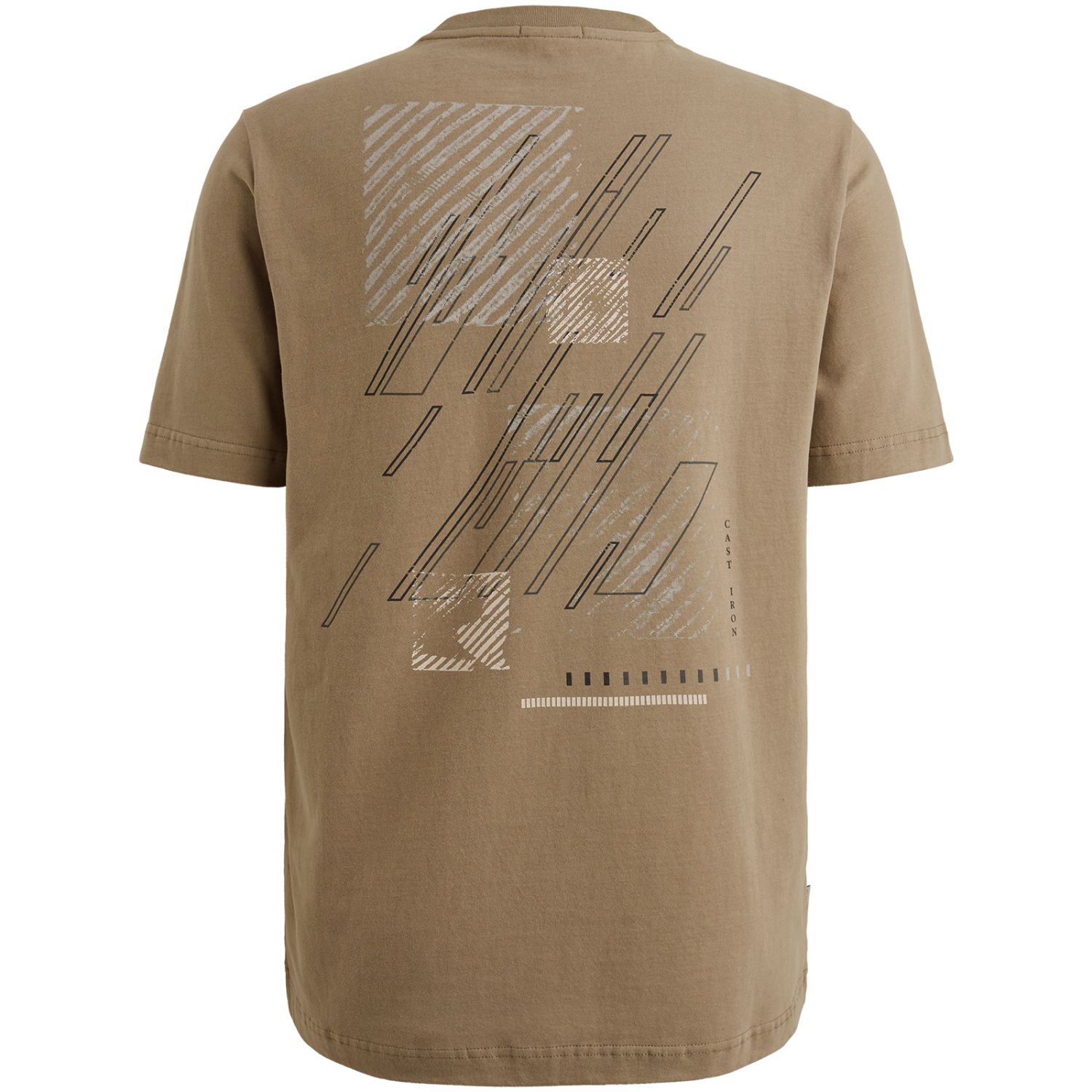 Футболка Cast-Iron с принтом хаки артикул CTSS2508583-8025