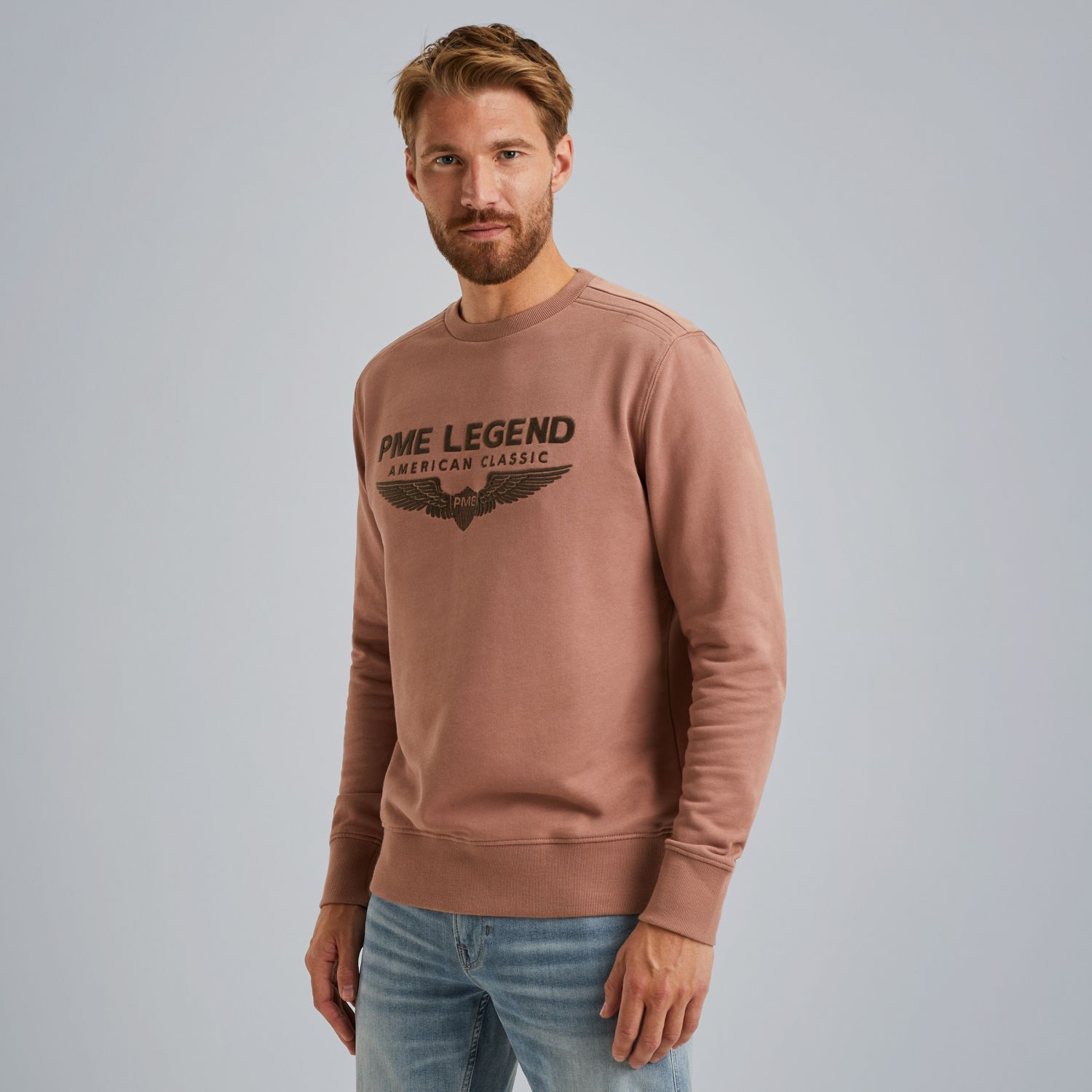 Свитшот PME Legend с логотипом розовый артикул PSW2508440-8202