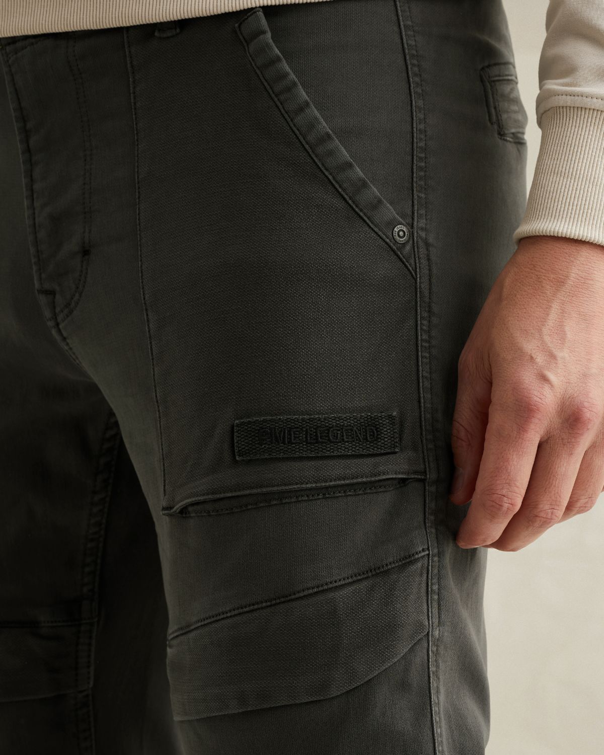 Брюки PME Legend Flightrider с эластичным поясом серые артикул PTR2602628-9114