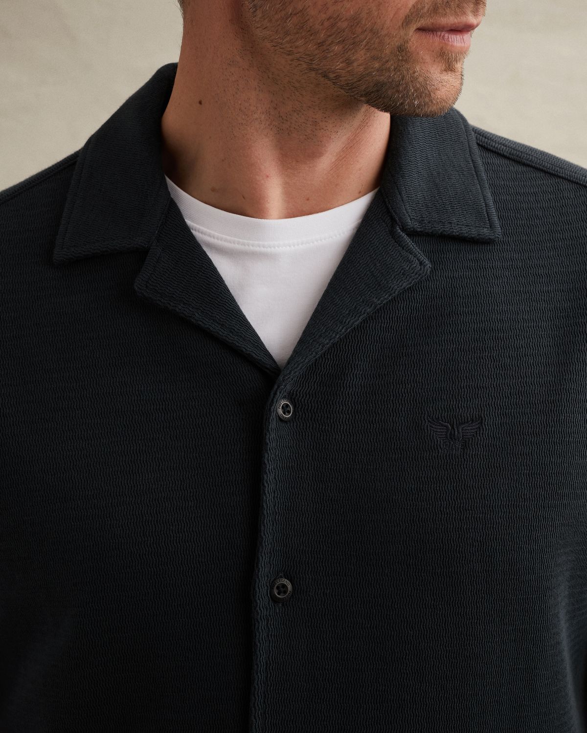 Рубашка PME Legend с короткими рукавами синяя артикул PSIS2604224-5282