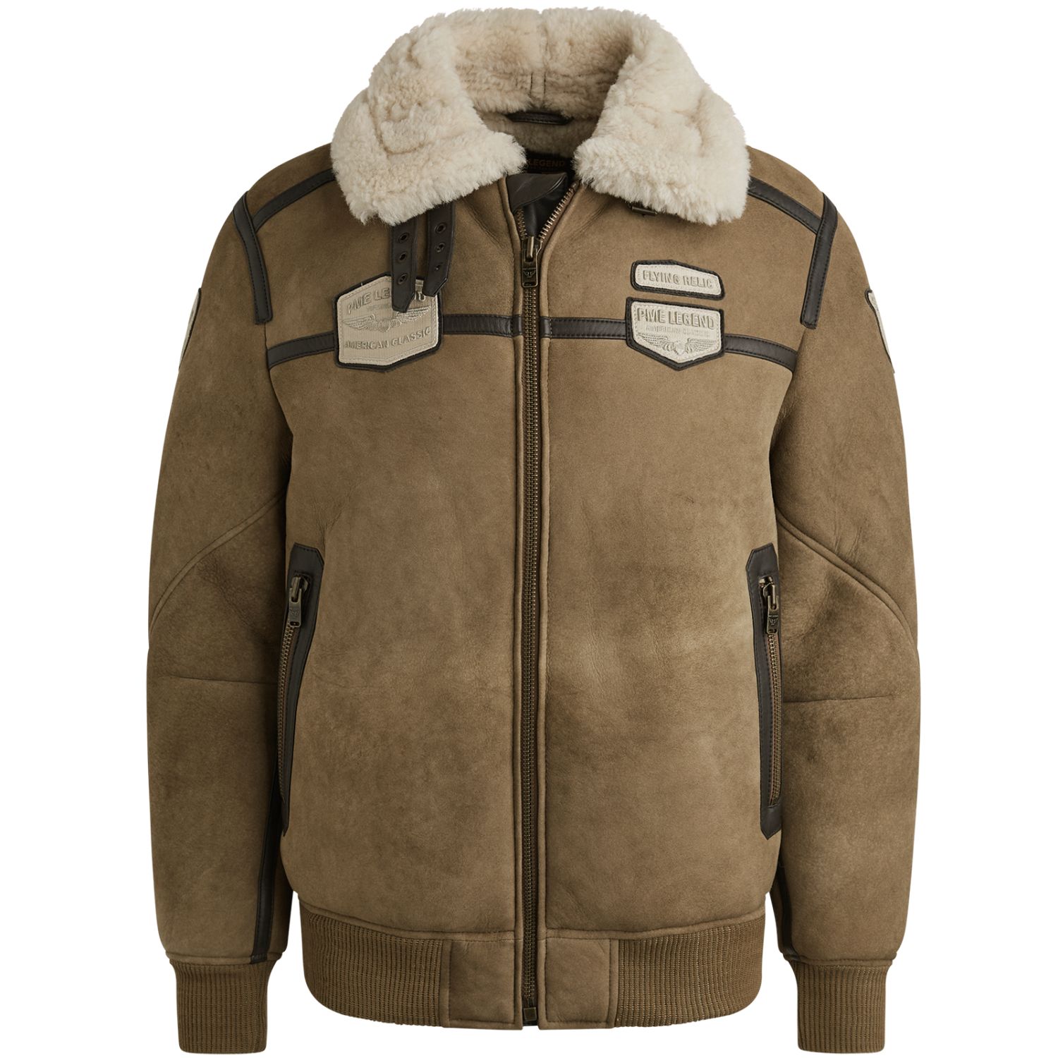Кожаная куртка PME Legend лимитированная хаки артикул PLJ2509705-8225