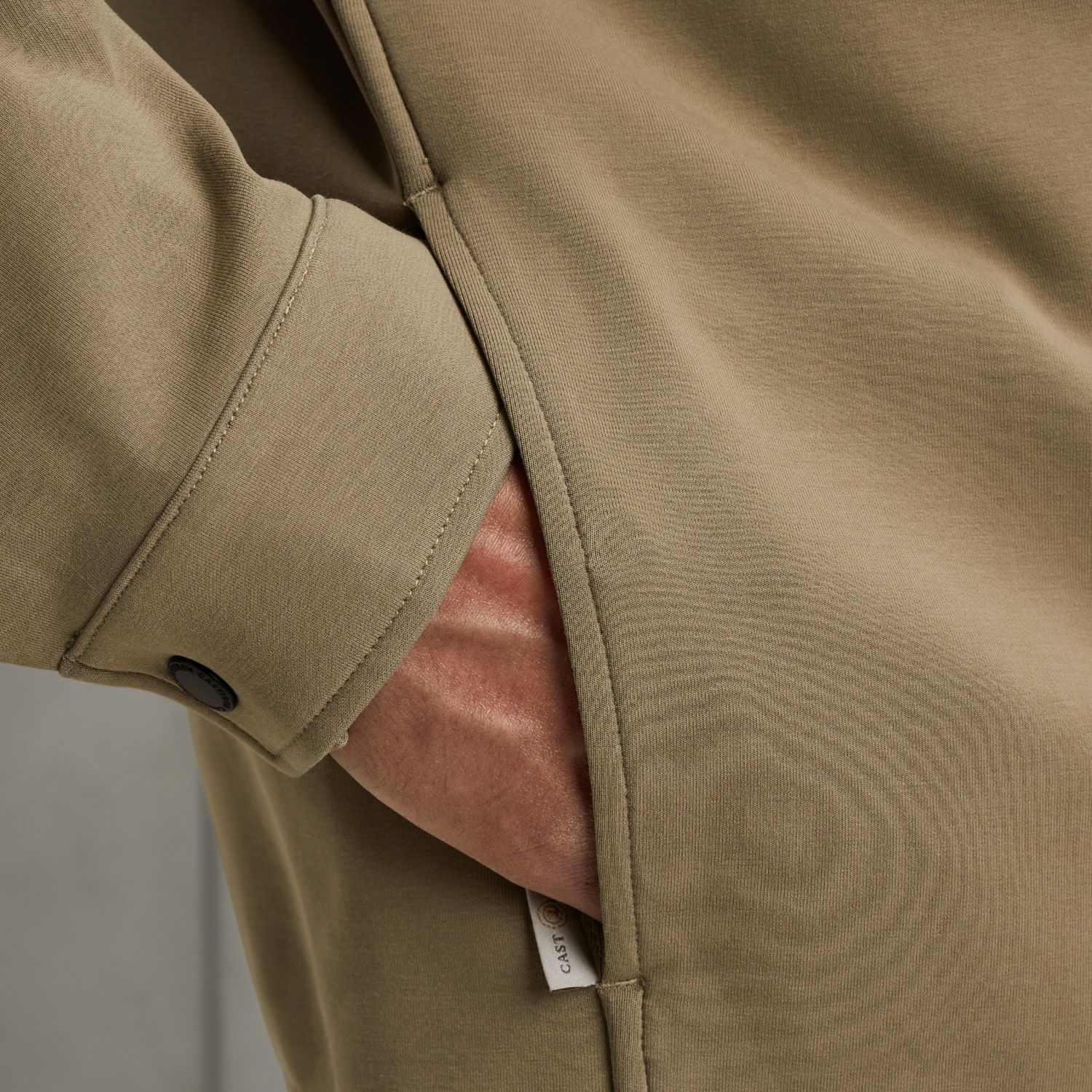 Куртка-рубашка Cast-Iron с застёжкой-молнией хаки артикул CSW2508432-8025