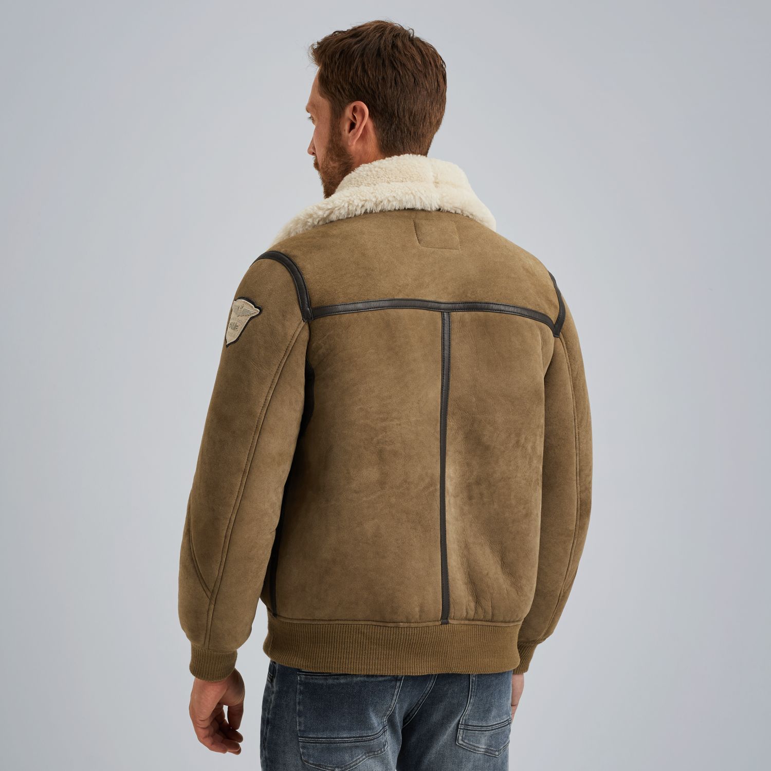 Кожаная куртка PME Legend лимитированная хаки артикул PLJ2509705-8225