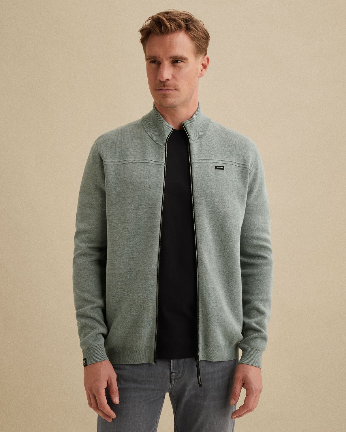 Кардиган Vanguard с молнией синий артикул VKC2602354-5228