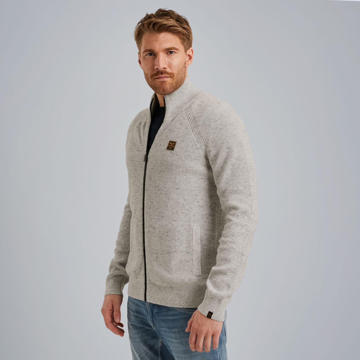 Кардиган PME Legend с молнией зелёный артикул PKC2508357-997