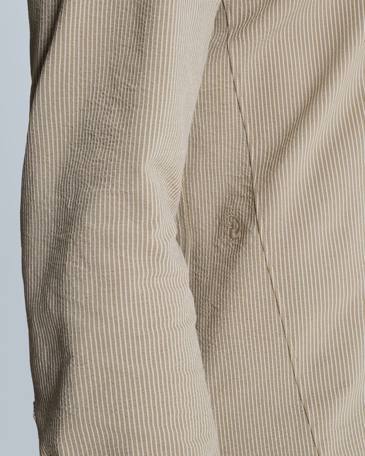 Рубашка Cast-Iron с текстурной полосой бежевая артикул CSI2602218-8023