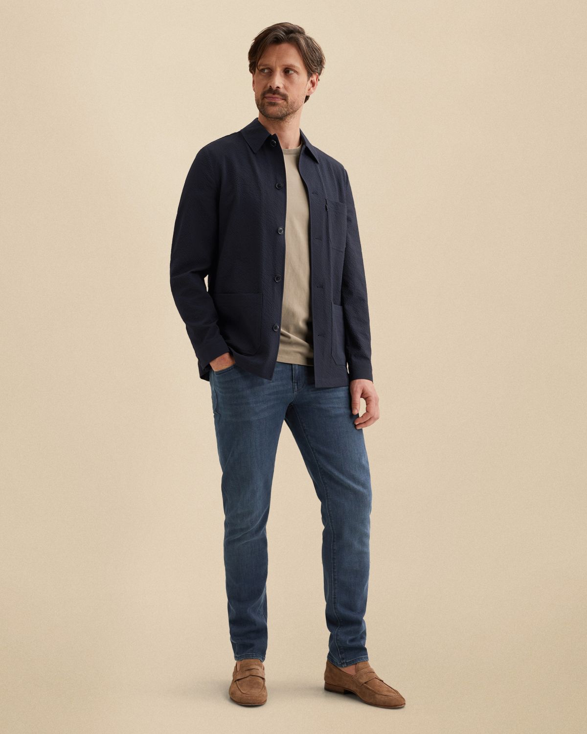 Джинсы Vanguard V7 прямого кроя синие артикул VTR515-WBW