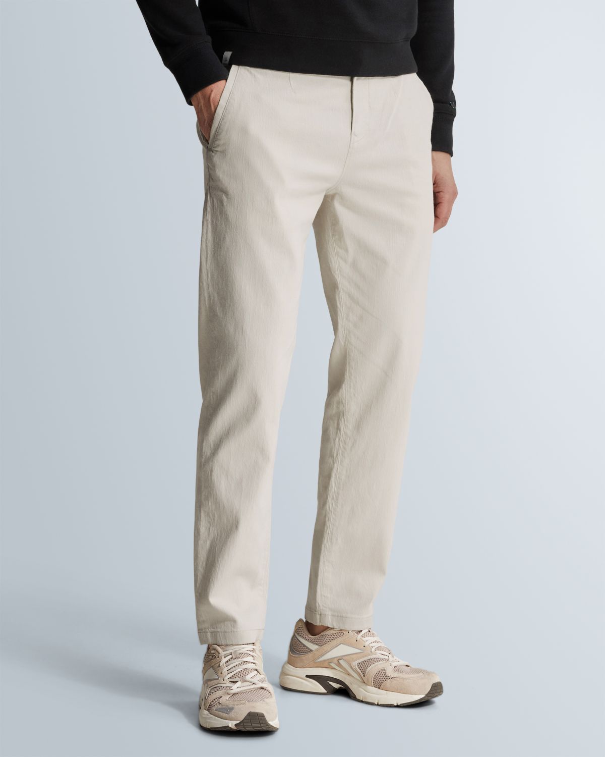 Чиносы Cast-Iron с эластичным поясом серые артикул CTR2604620-7014