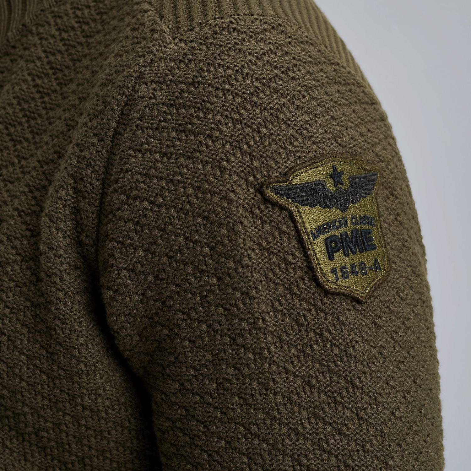 Кардиган PME Legend с молнией зелёный артикул PKC2509367-8039