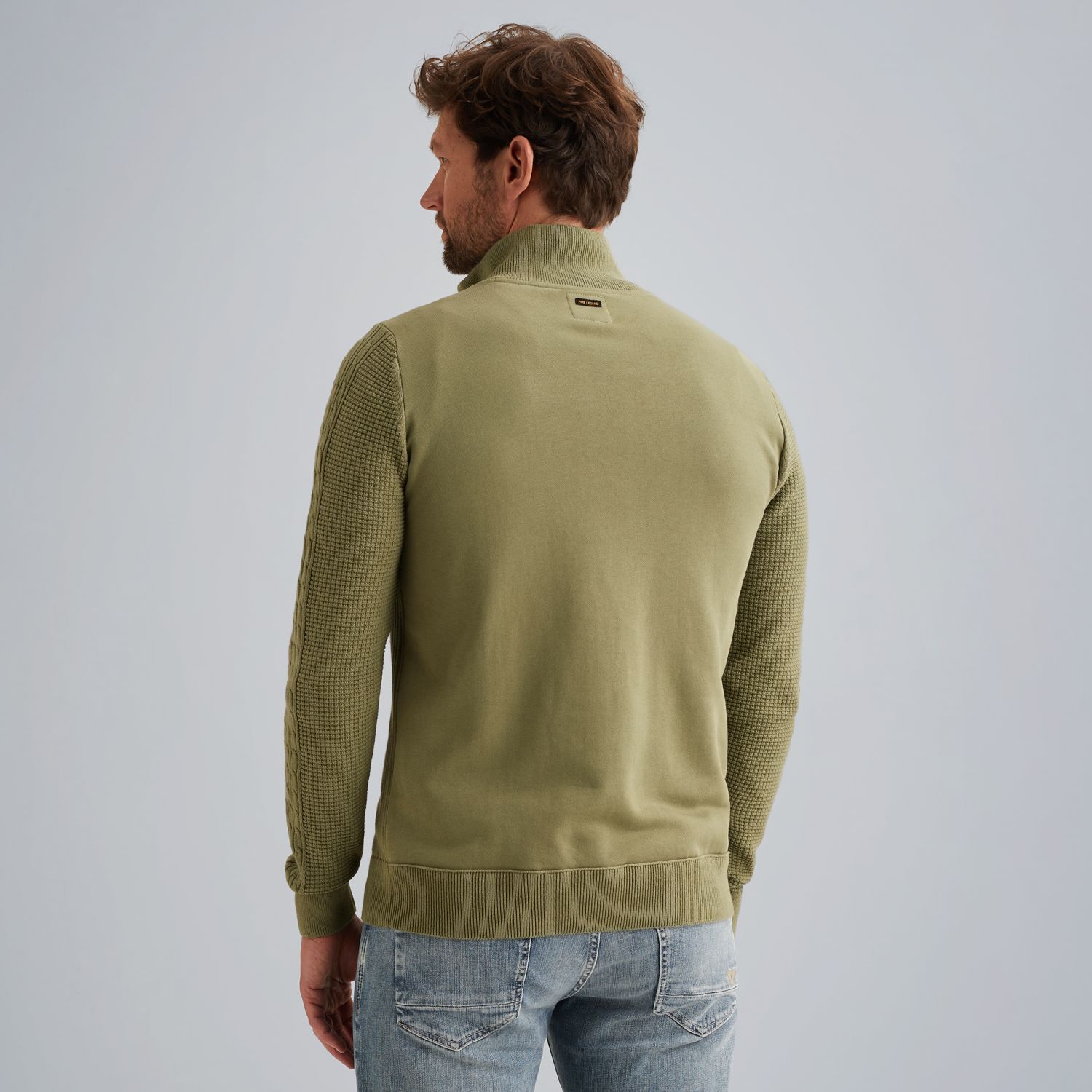 Толстовка с молнией зелёная артикул PKW2510324-6379