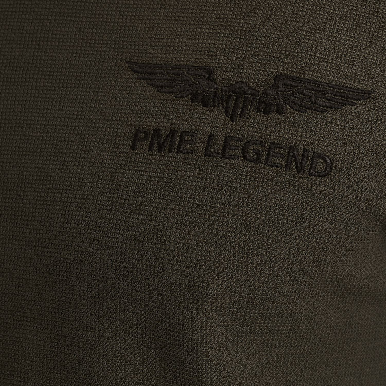 Футболка PME Legend с длинными рукавами и нашивками зелёная артикул PTS2509562-8039