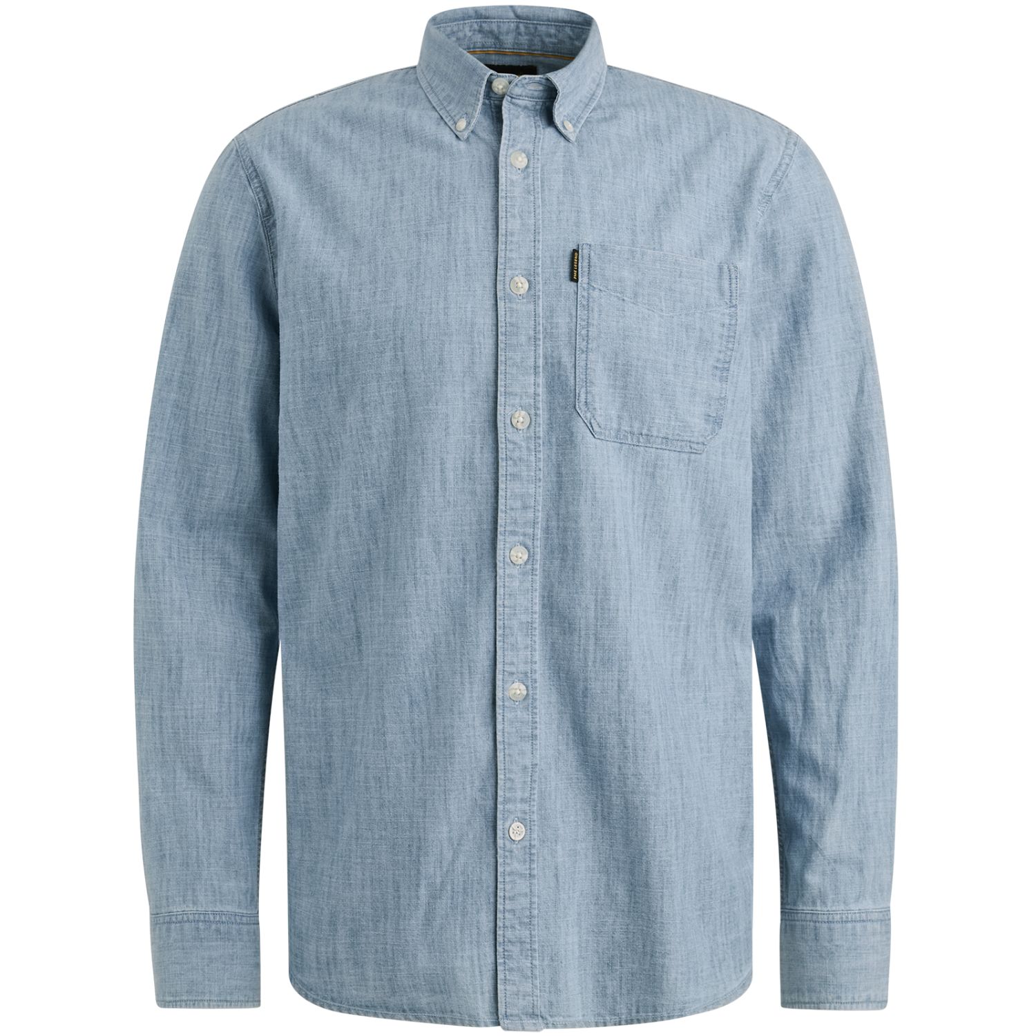 Рубашка PME Legend с эффектом денима синяя артикул PSI2508220-590