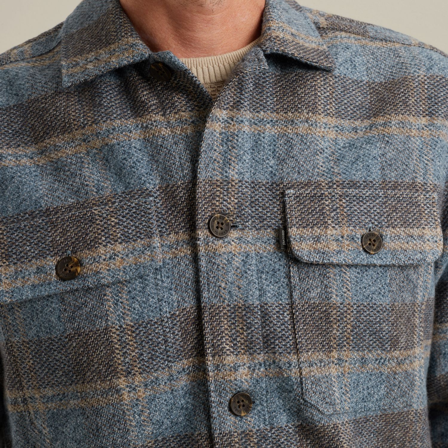 Рубашка-жакет Vanguard в клетку синяя артикул VSI2509233-5279