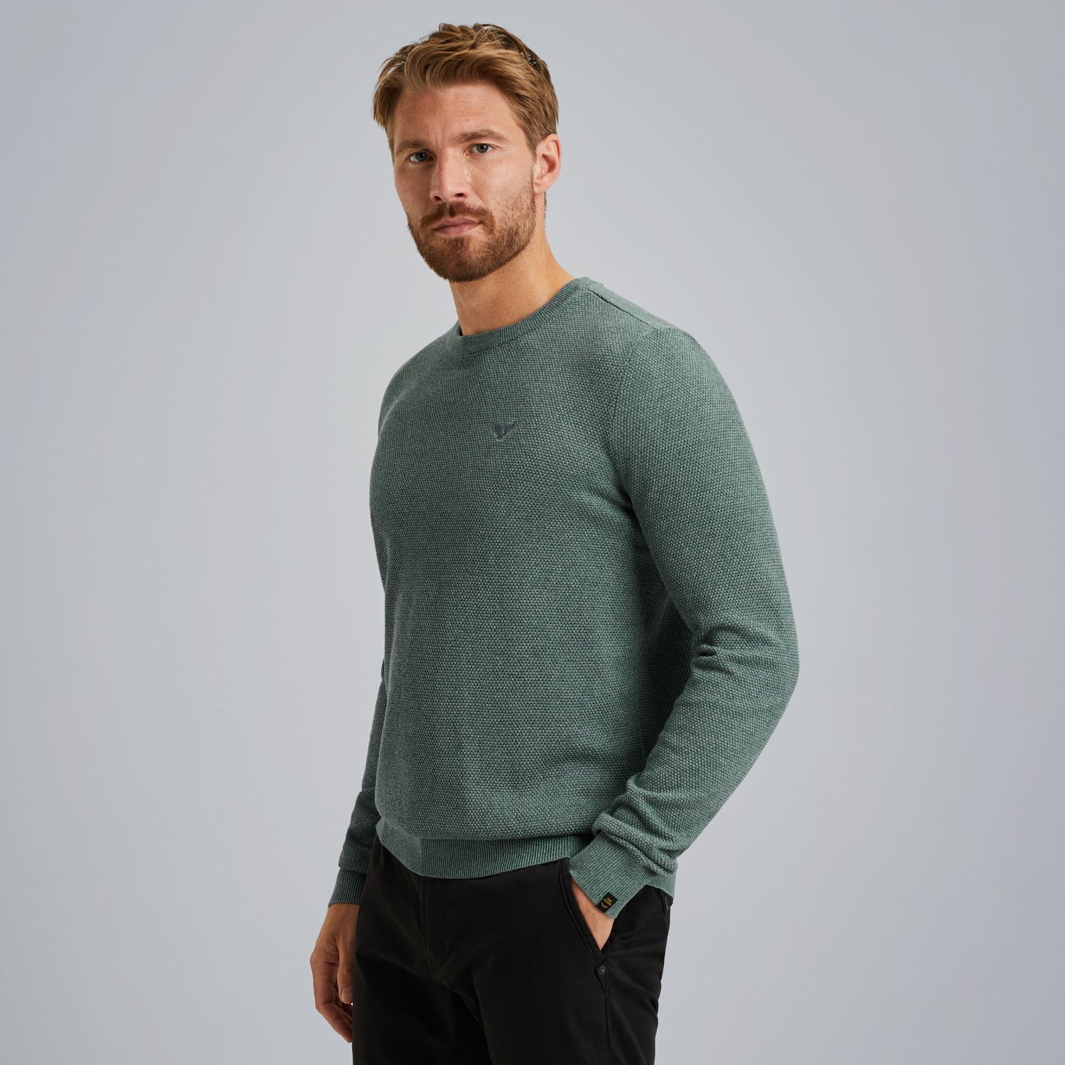 Свитшот PME Legend с вафельной текстурой синий артикул PKW2508324-5125