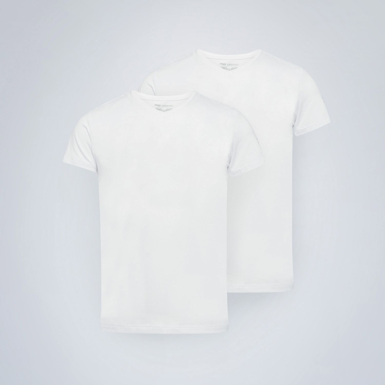 Футболка PME Legend в упаковке 2 шт. с V-образным вырезом белая артикул PUW00230-900