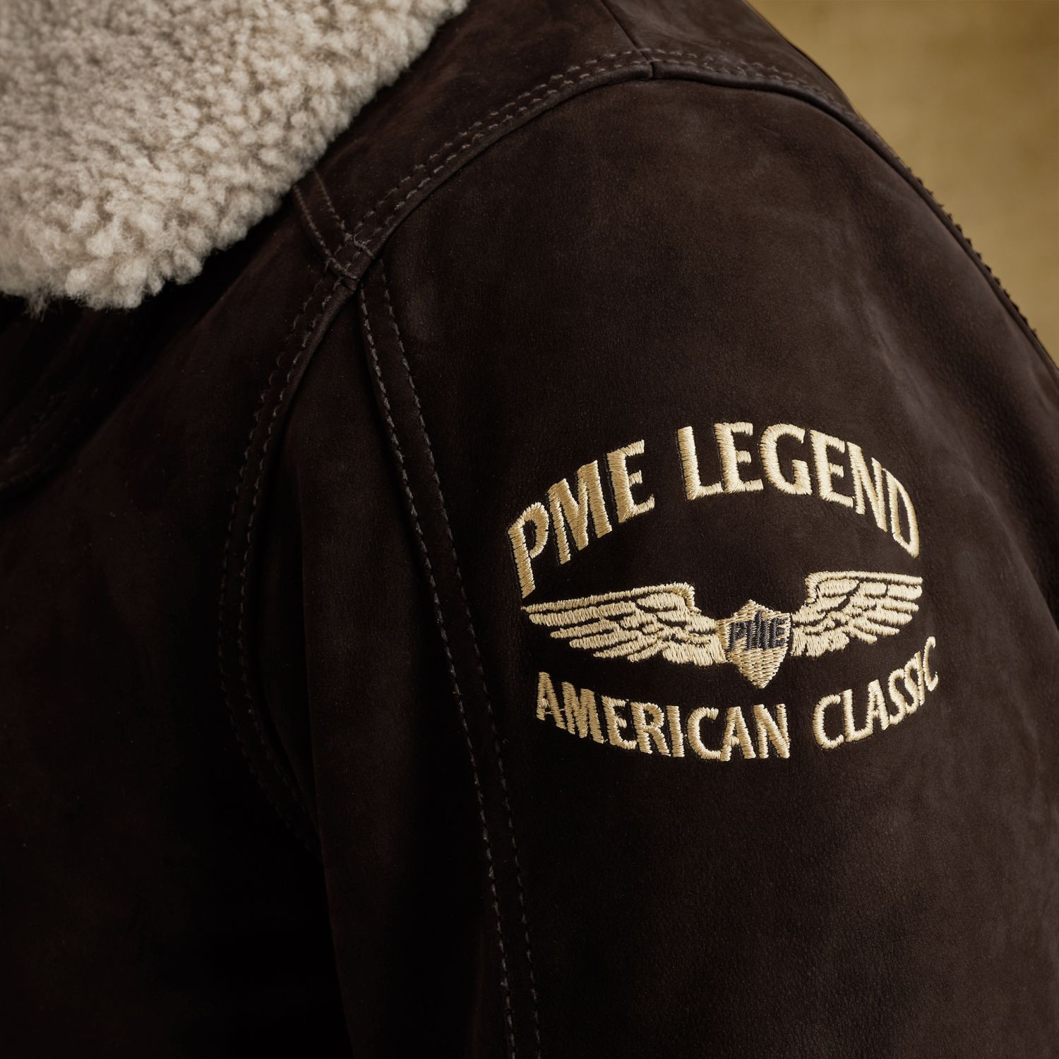 Куртка PME Legend с отстёгивающимся воротником коричневая артикул PLJ650005-771