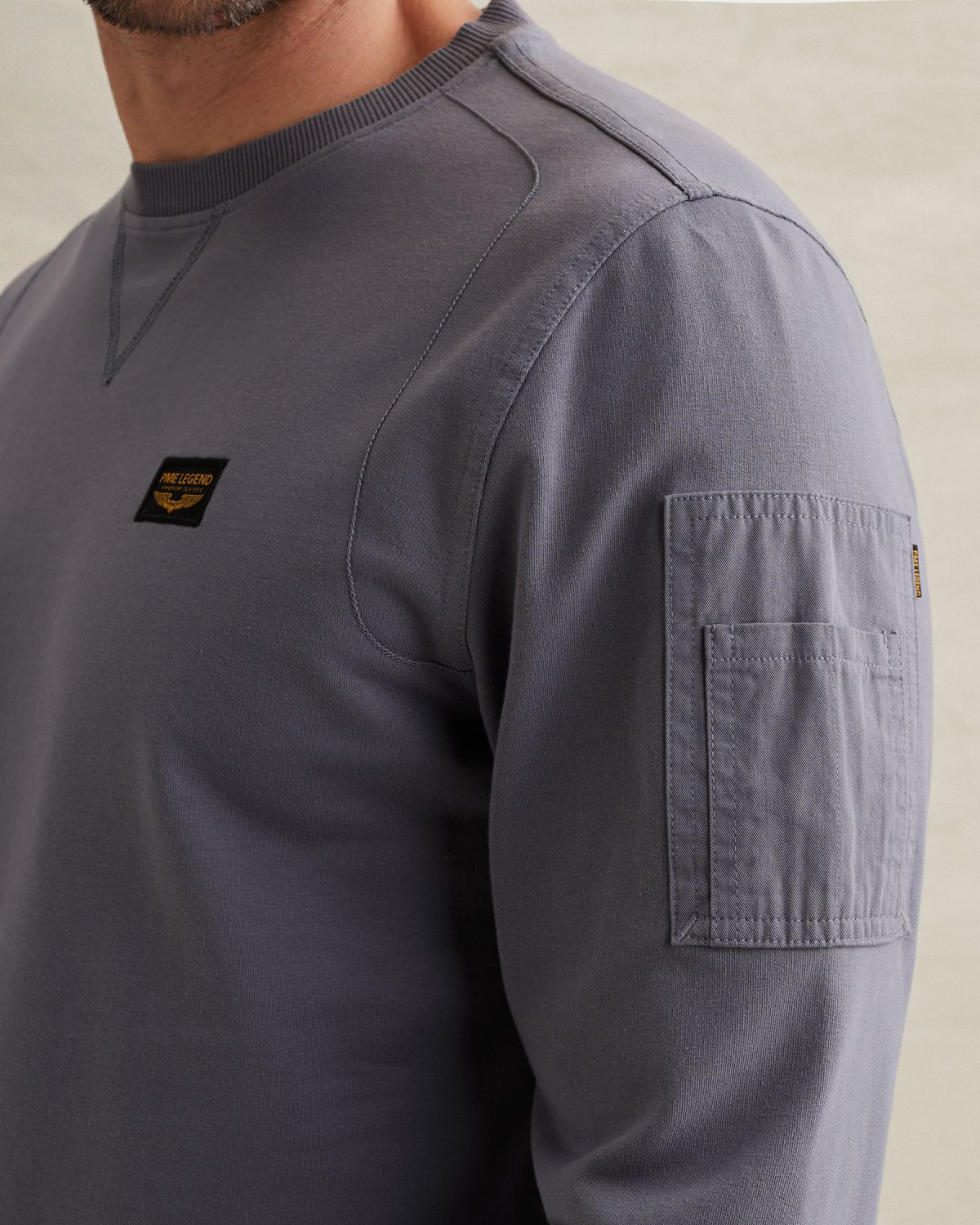 Свитшот PME Legend American Classic серый артикул PLS2602499-5106