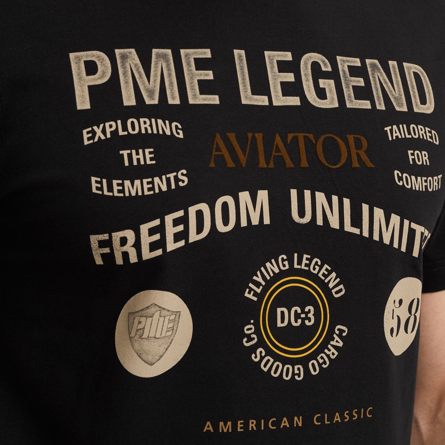 Футболка PME Legend с принтом чёрная артикул PTSS2509566-999
