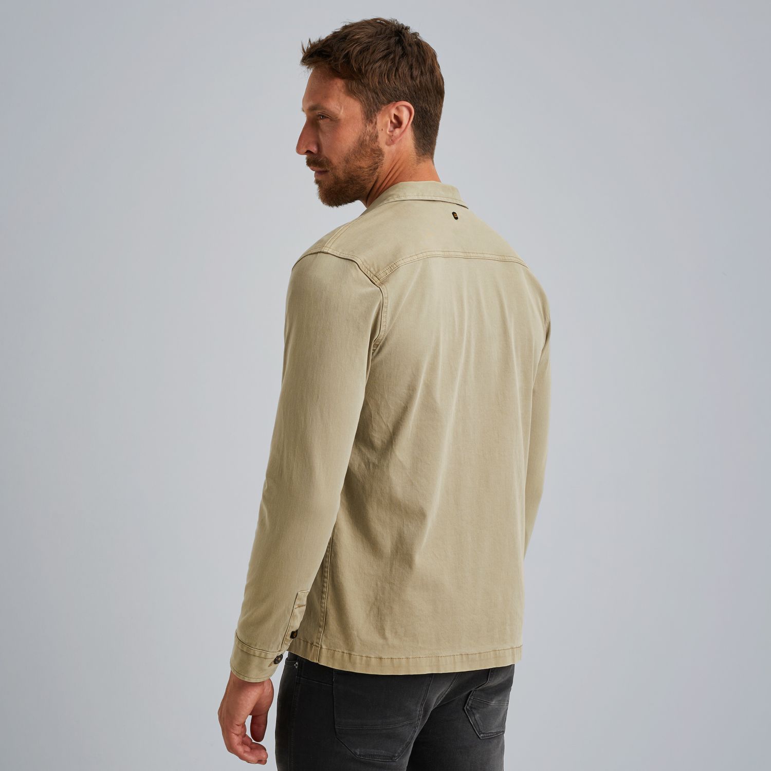 Рубашечная куртка PME Legend с карманами бежевая артикул PSI2509253-8011