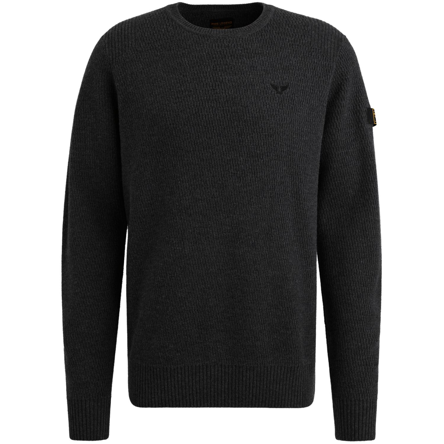Пуловер PME Legend из мериносовой шерсти серый артикул PKW2508325-996