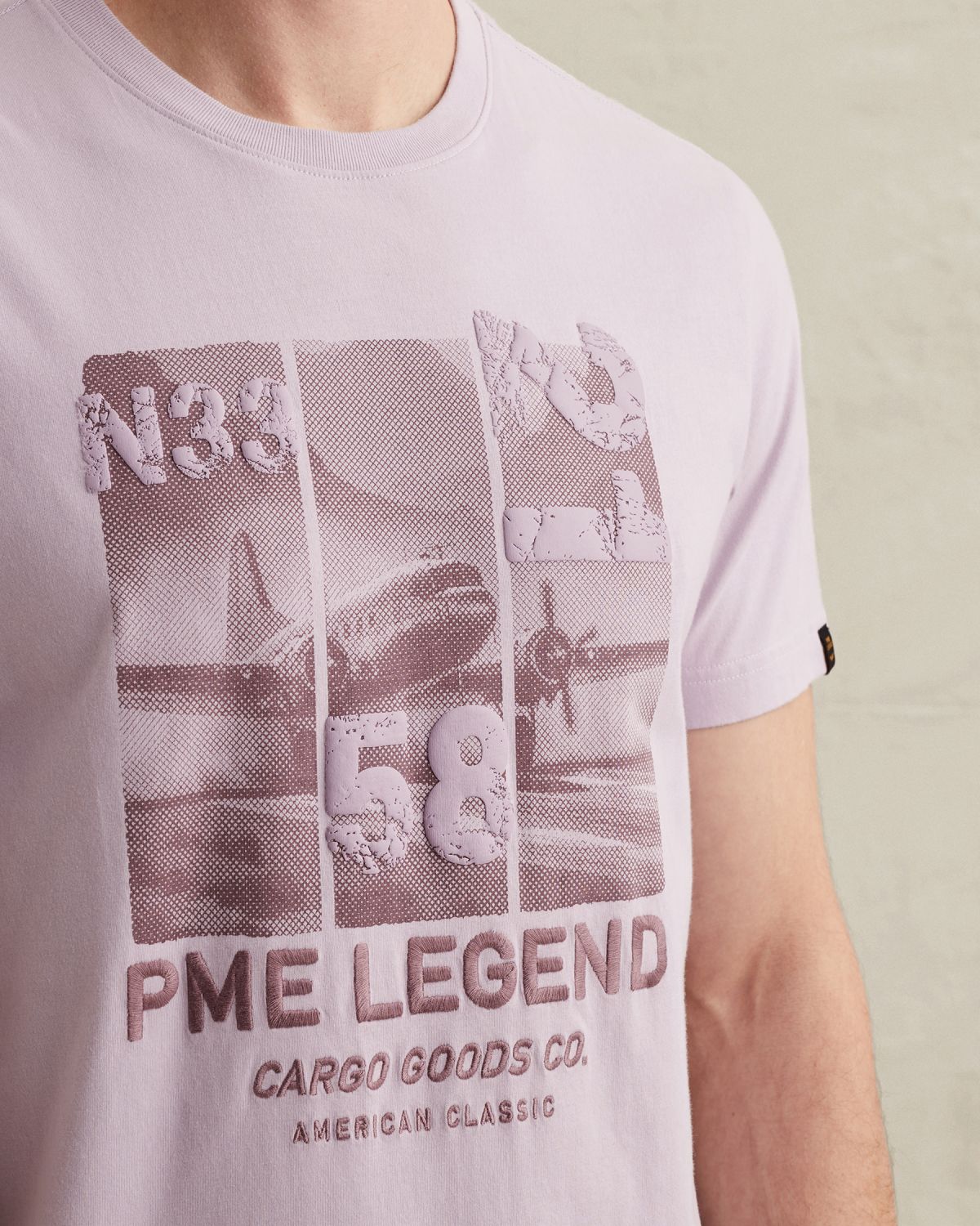 Футболка PME Legend с принтом фиолетовая артикул PTSS2603554-4203
