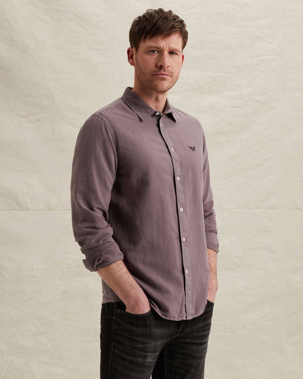 Рубашка с эффектом покраски готового изделия разноцветная артикул PSI2603243-4323