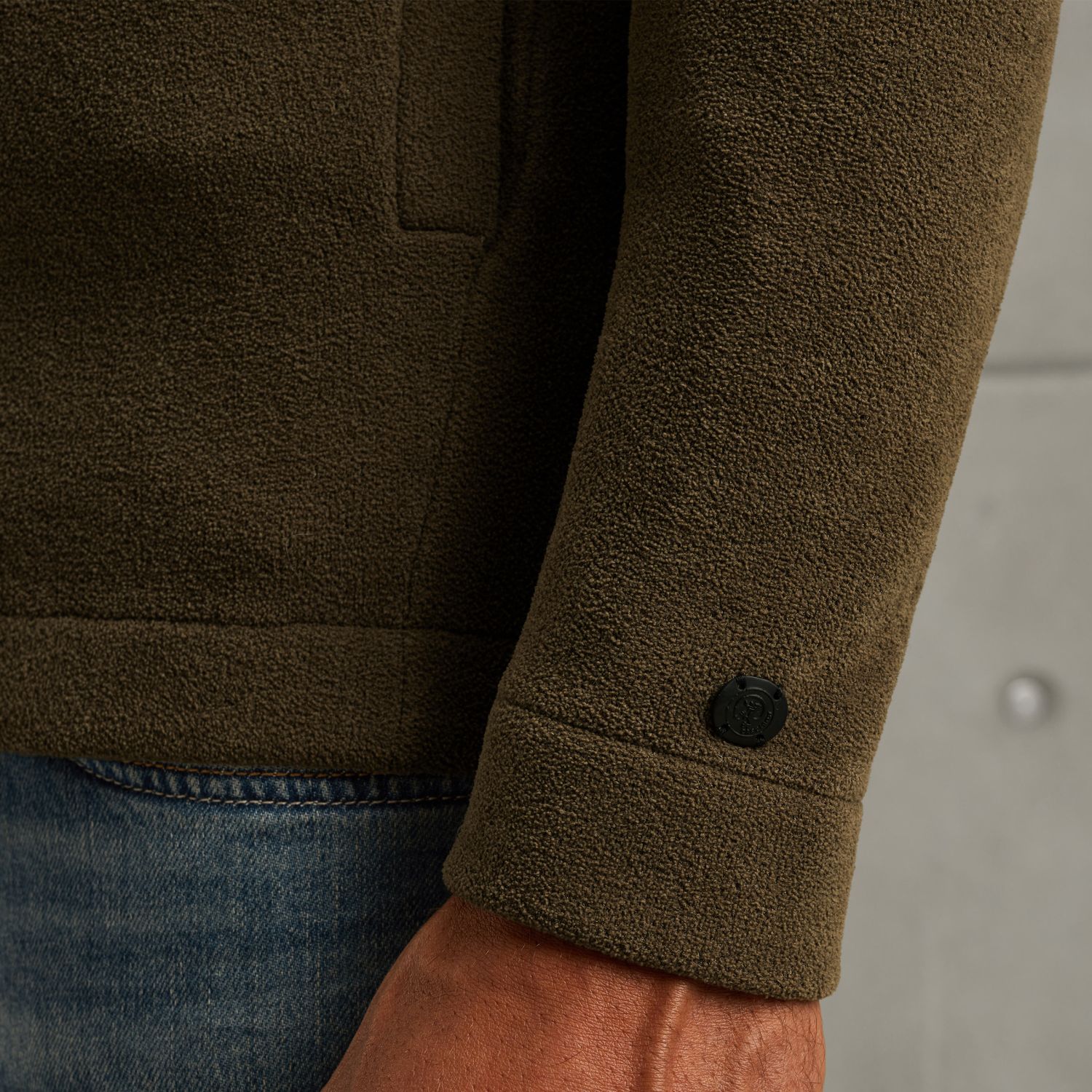 Кардиган Cast-Iron с карманами коричневый артикул CKC2509342-6444