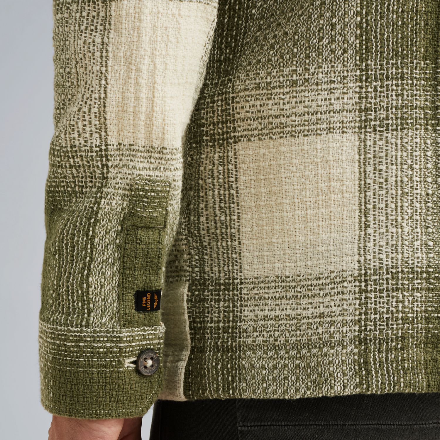 Рубашка в клетку зелёная артикул PSI2511250-6213