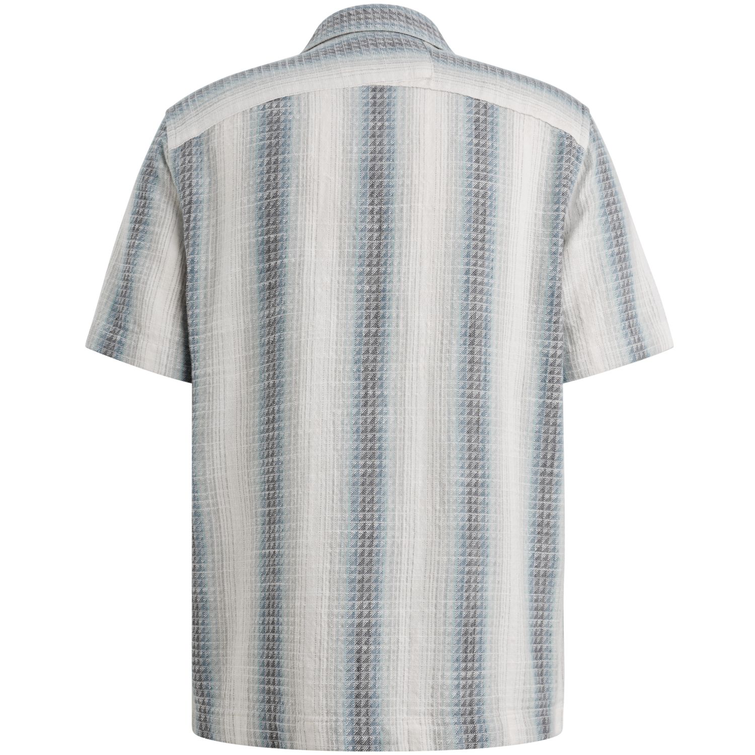 Рубашка Cast-Iron с короткими рукавами в вертикальную полоску синяя артикул CSIS2604268-5414