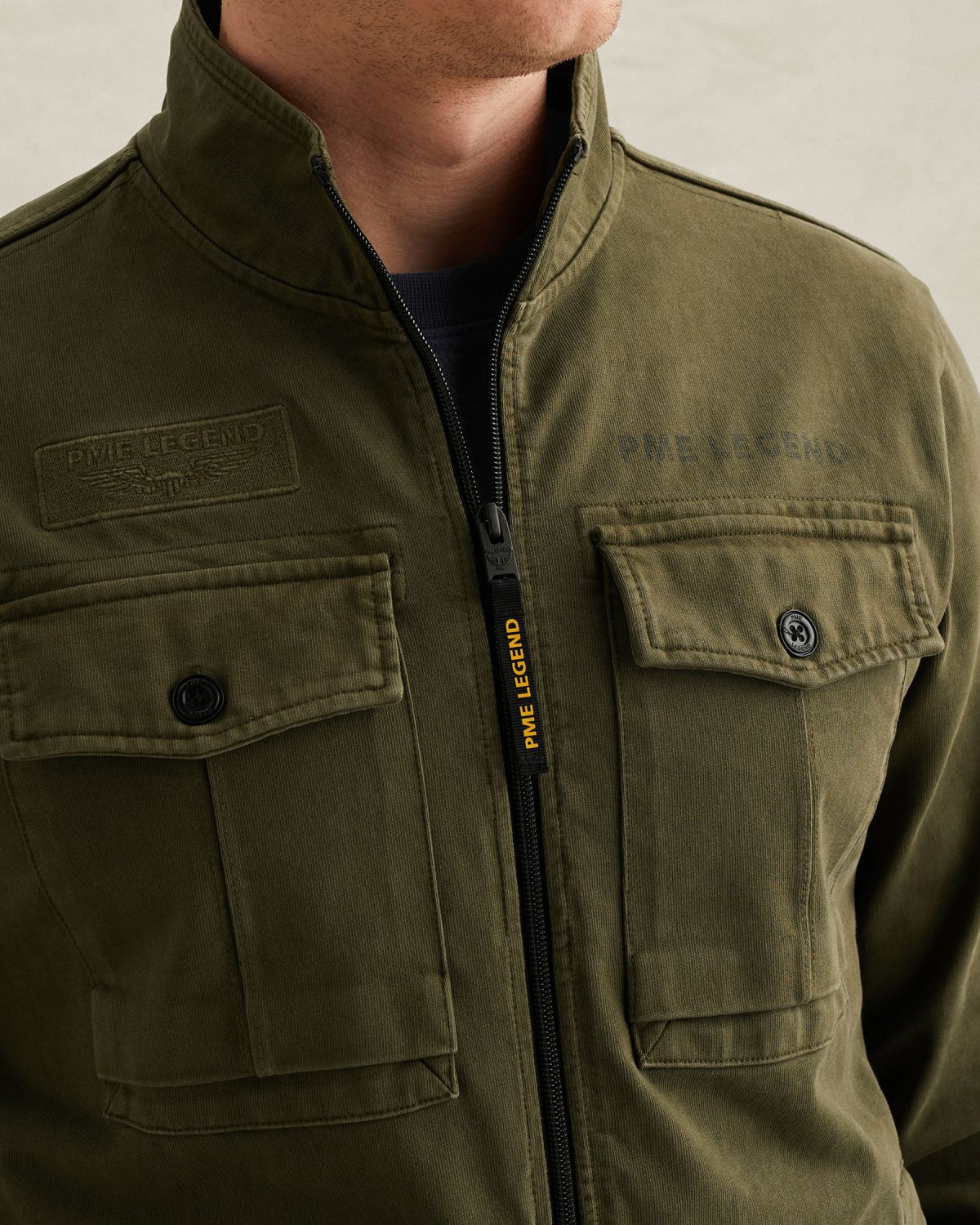 Куртка гибридная на молнии зелёная артикул PJH2602479-6415