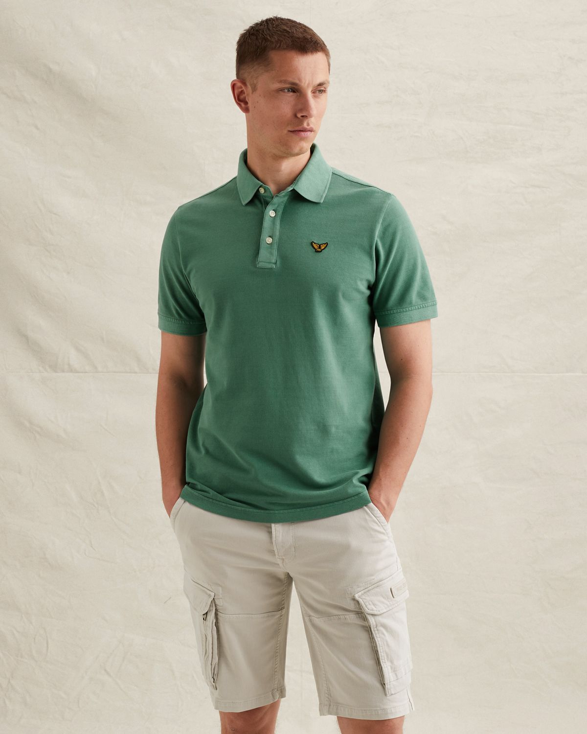 Рубашка-поло PME Legend зелёная артикул PPSS2604850-6053