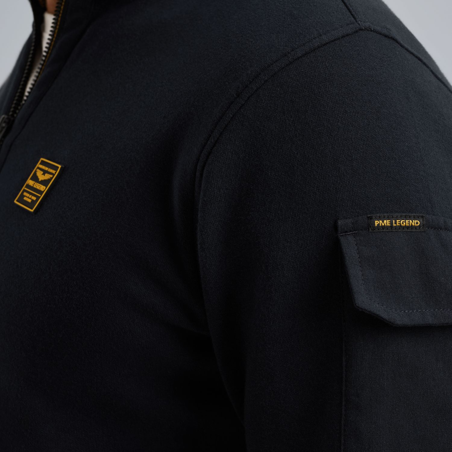 Свитшот PME Legend с полумолнией синий артикул PSW2508423-5281