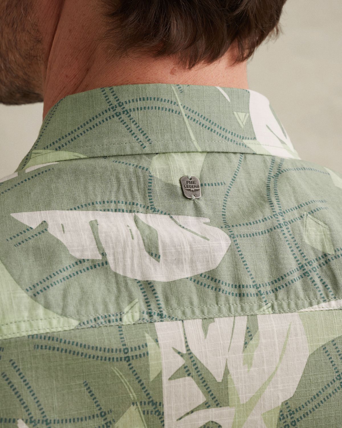 Рубашка PME Legend с коротким рукавом зелёная артикул PSIS2604208-6123