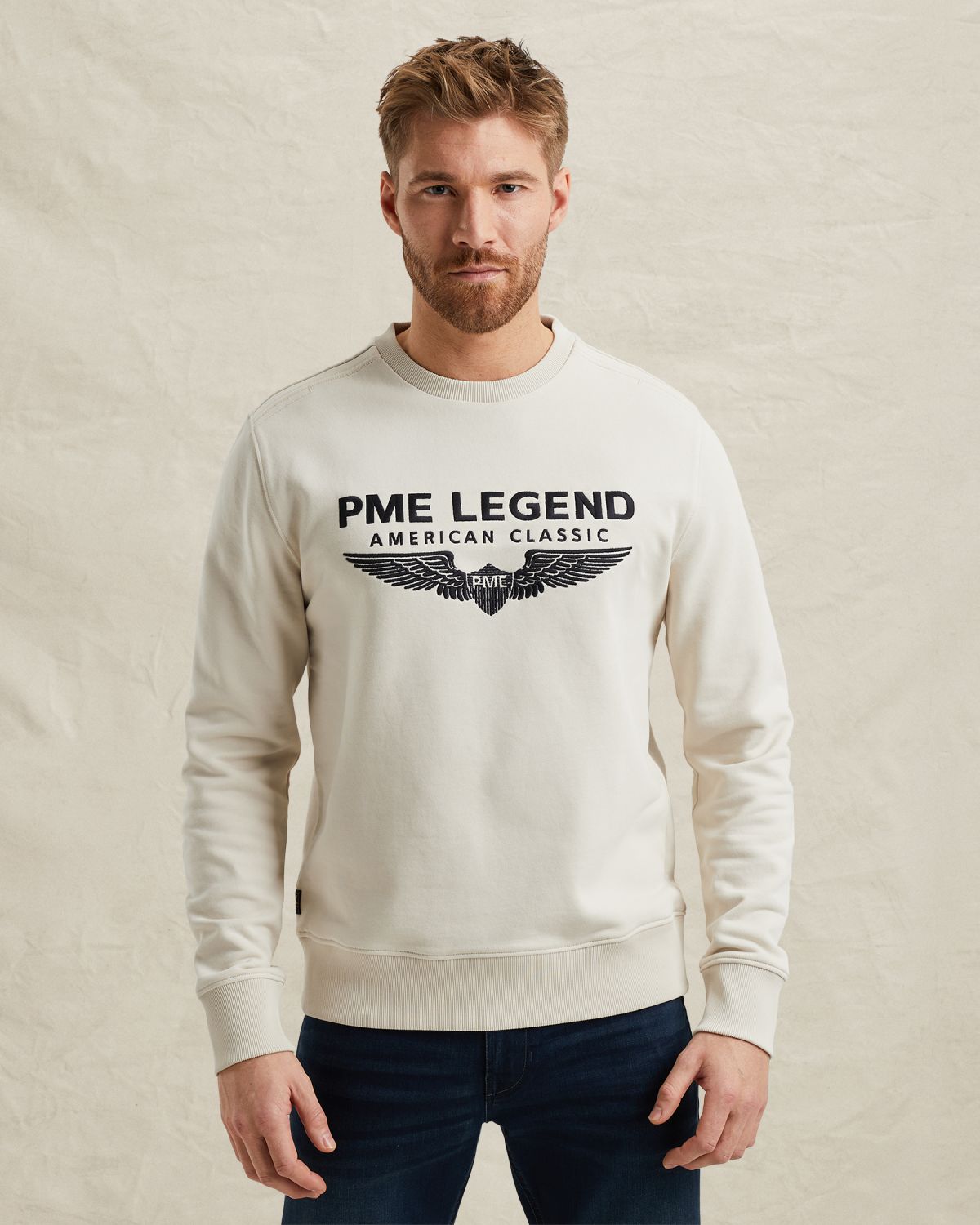 Свитшот PME Legend с логотипом бежевый артикул PSW0000440-7011