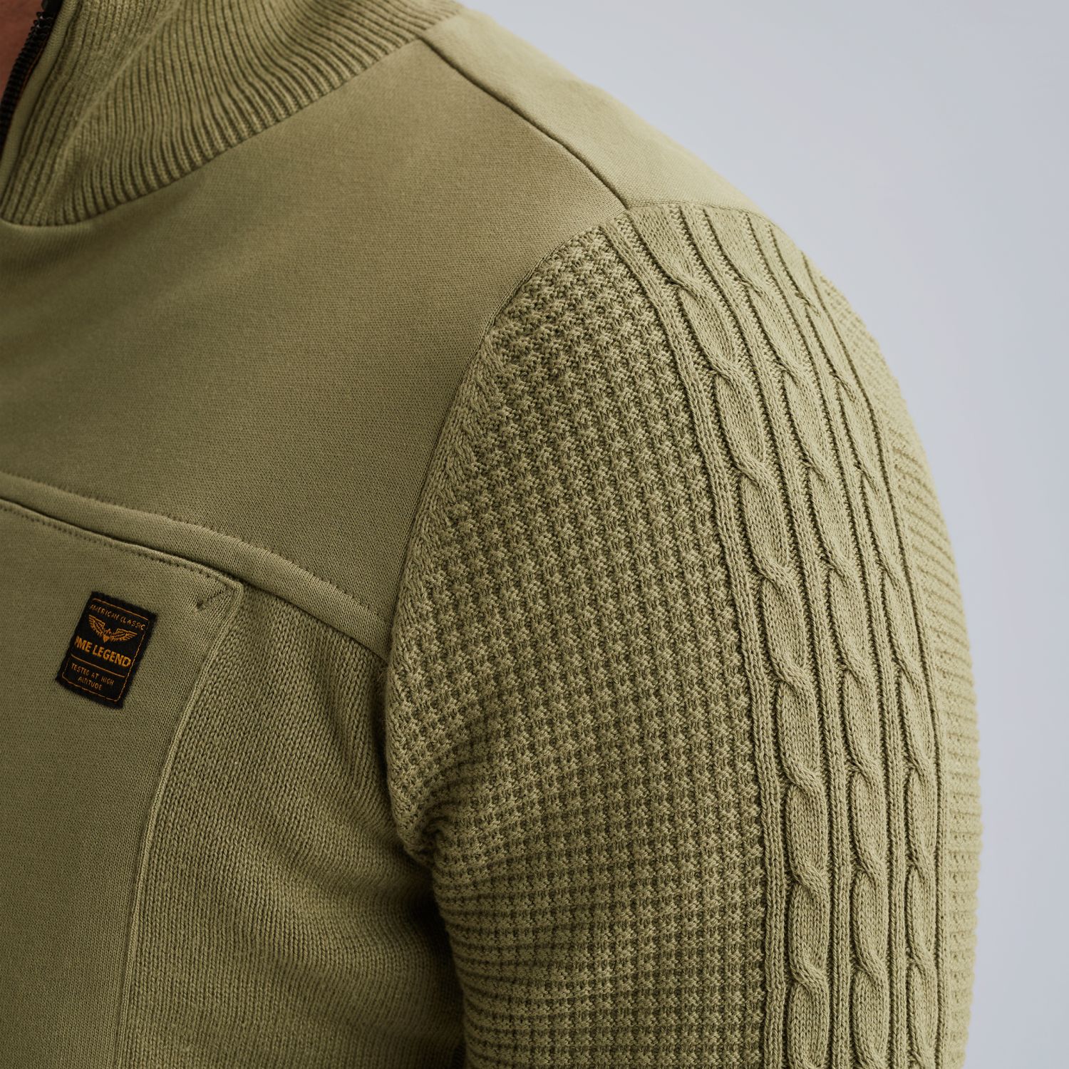 Толстовка с молнией зелёная артикул PKW2510324-6379