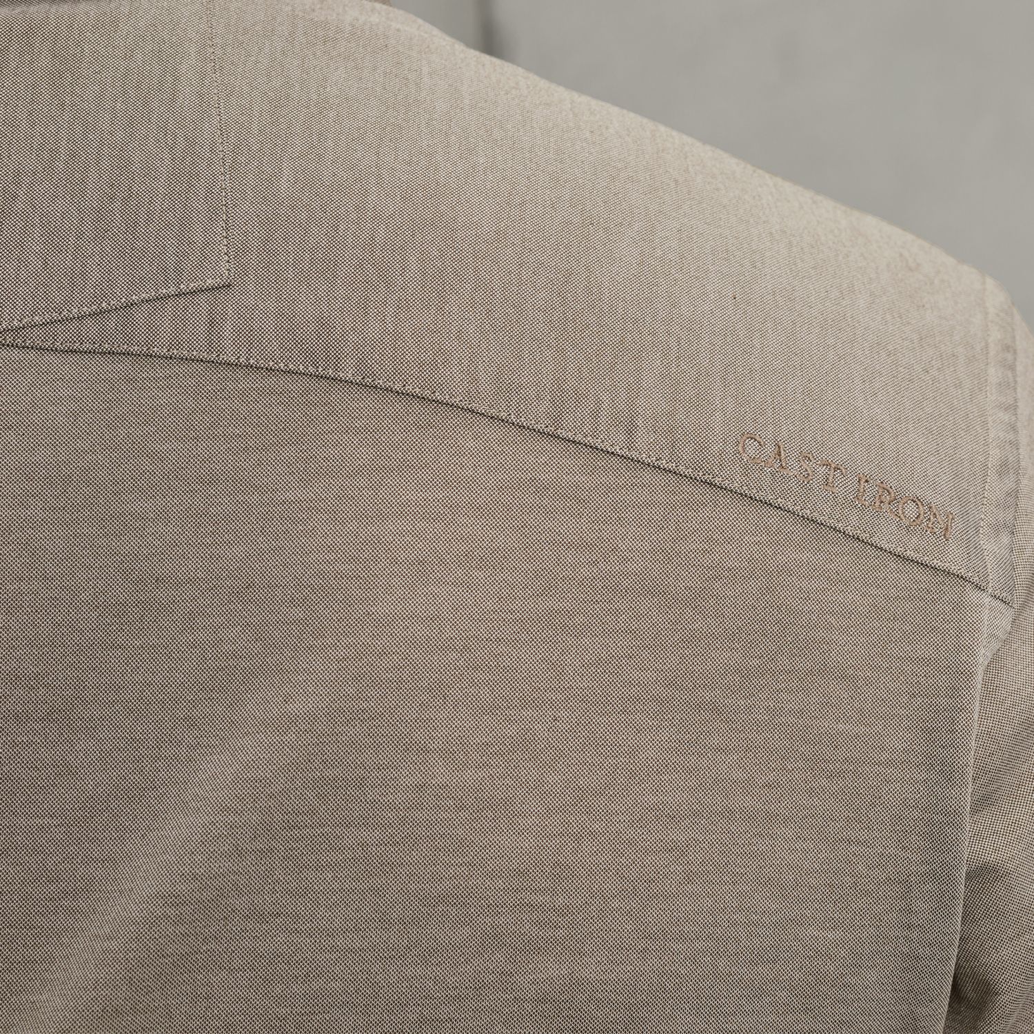 Рубашка Cast-Iron из джерси коричневая артикул CSI2509223-6444