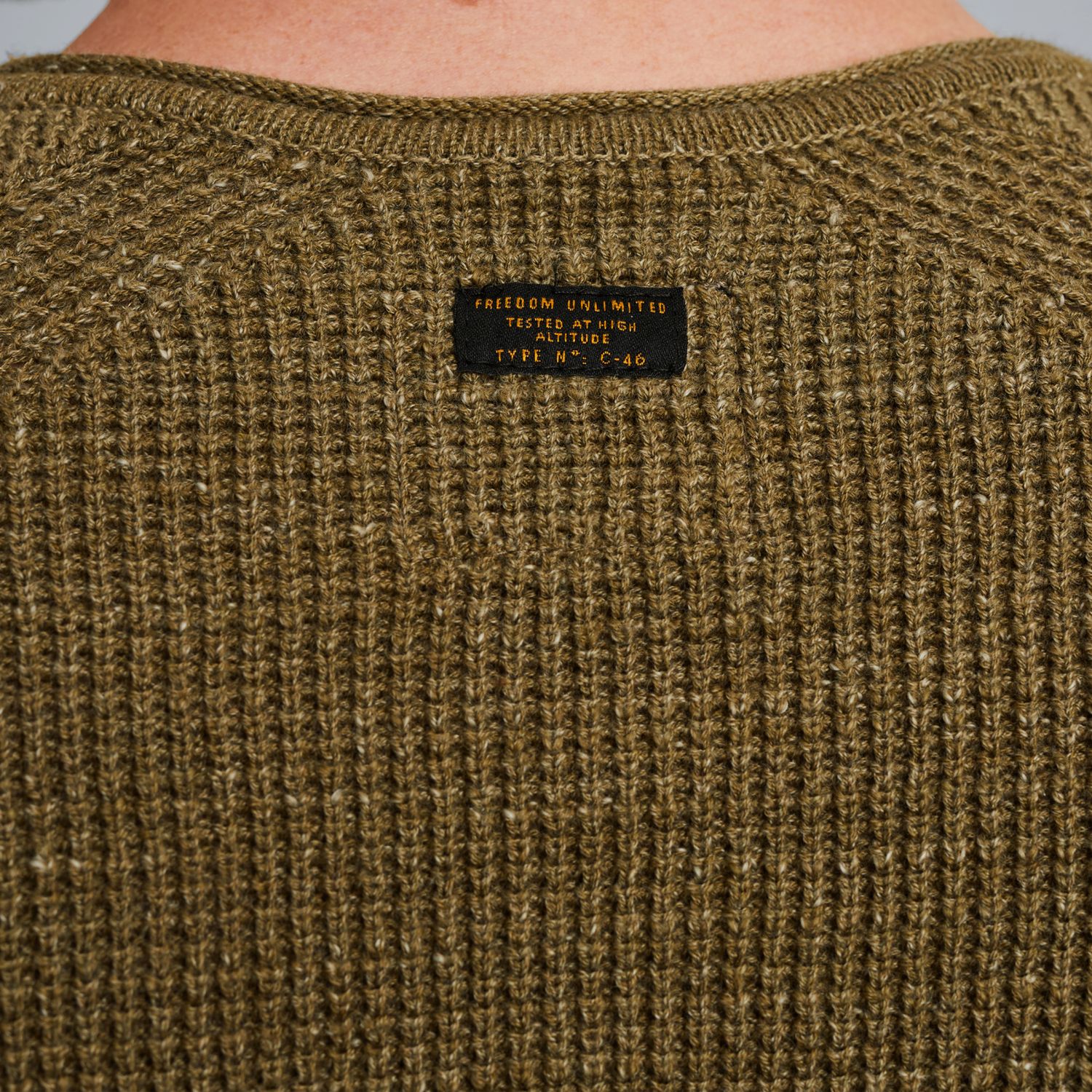 Пуловер PME Legend с круглым вырезом зелёный артикул PKW2508301-6416