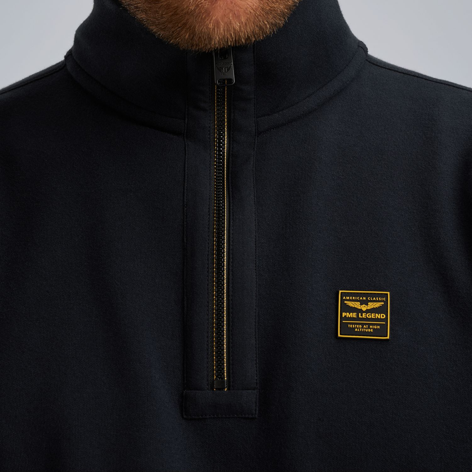 Свитшот PME Legend с полумолнией синий артикул PSW2508423-5281